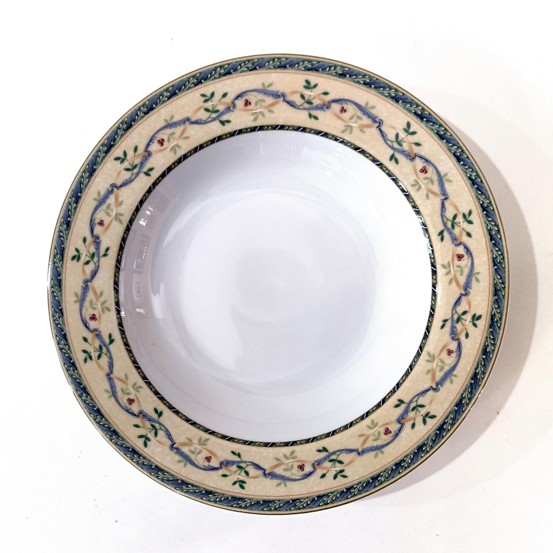 Vintage Mikasa Castle Berry Rimmed Soup Pasta Bowls, Set of 4