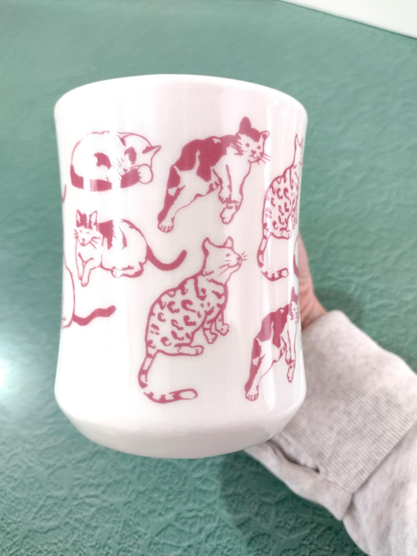 Vintage Cat Person Pink and White Oversized Coffee Tea Mug, Mother's Day Cat Lover Gift