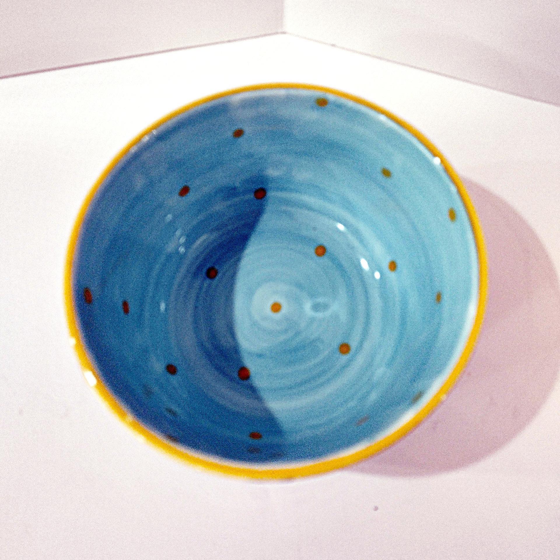 Vintage Candace Reiter Catzilla Fishing Swimming Snorkeling Cats Ceramic Bowl, Whimsical Cat All Purpose Bowl
