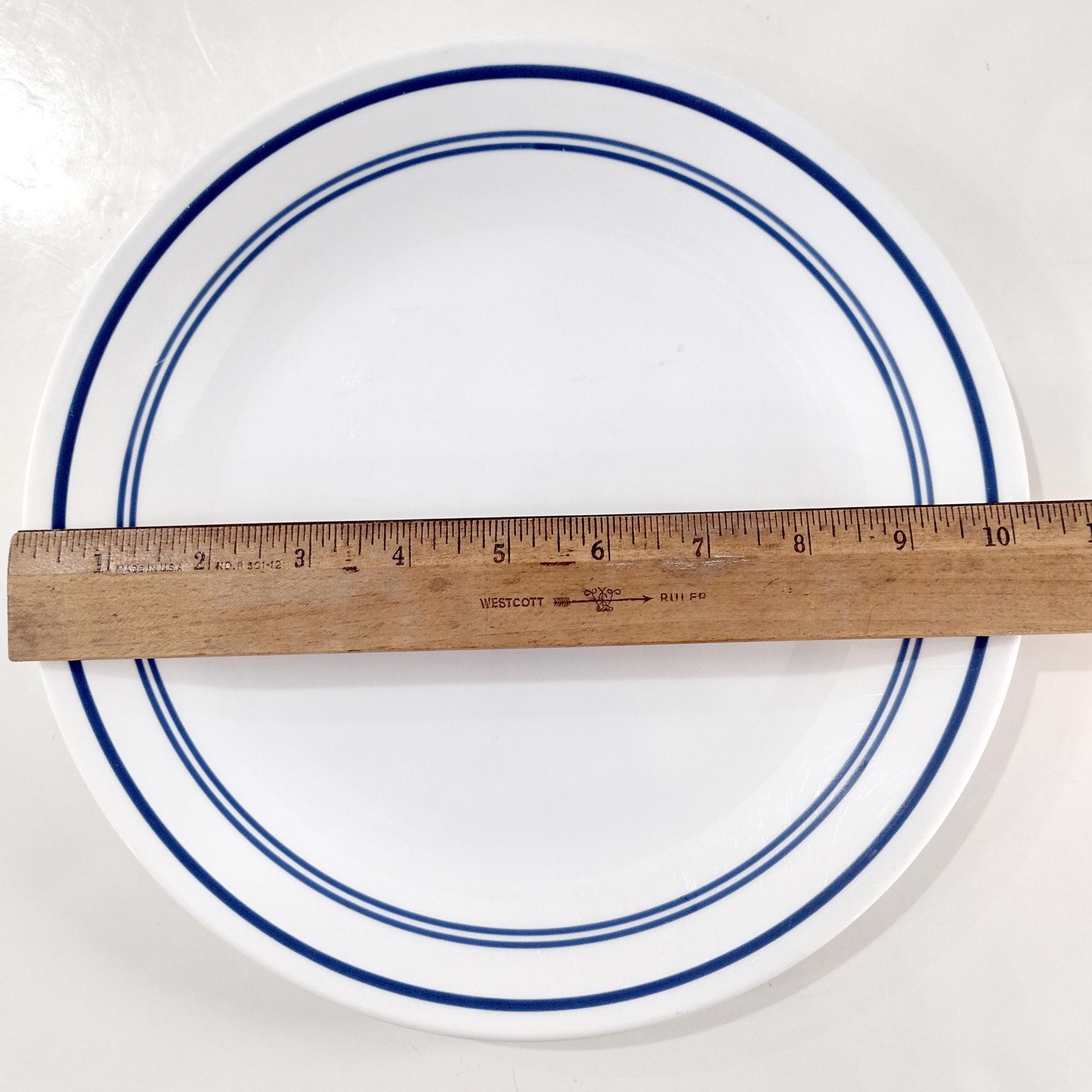 Vintage Corelle Classic Cafe Blue Dinner Plates, Set of 4