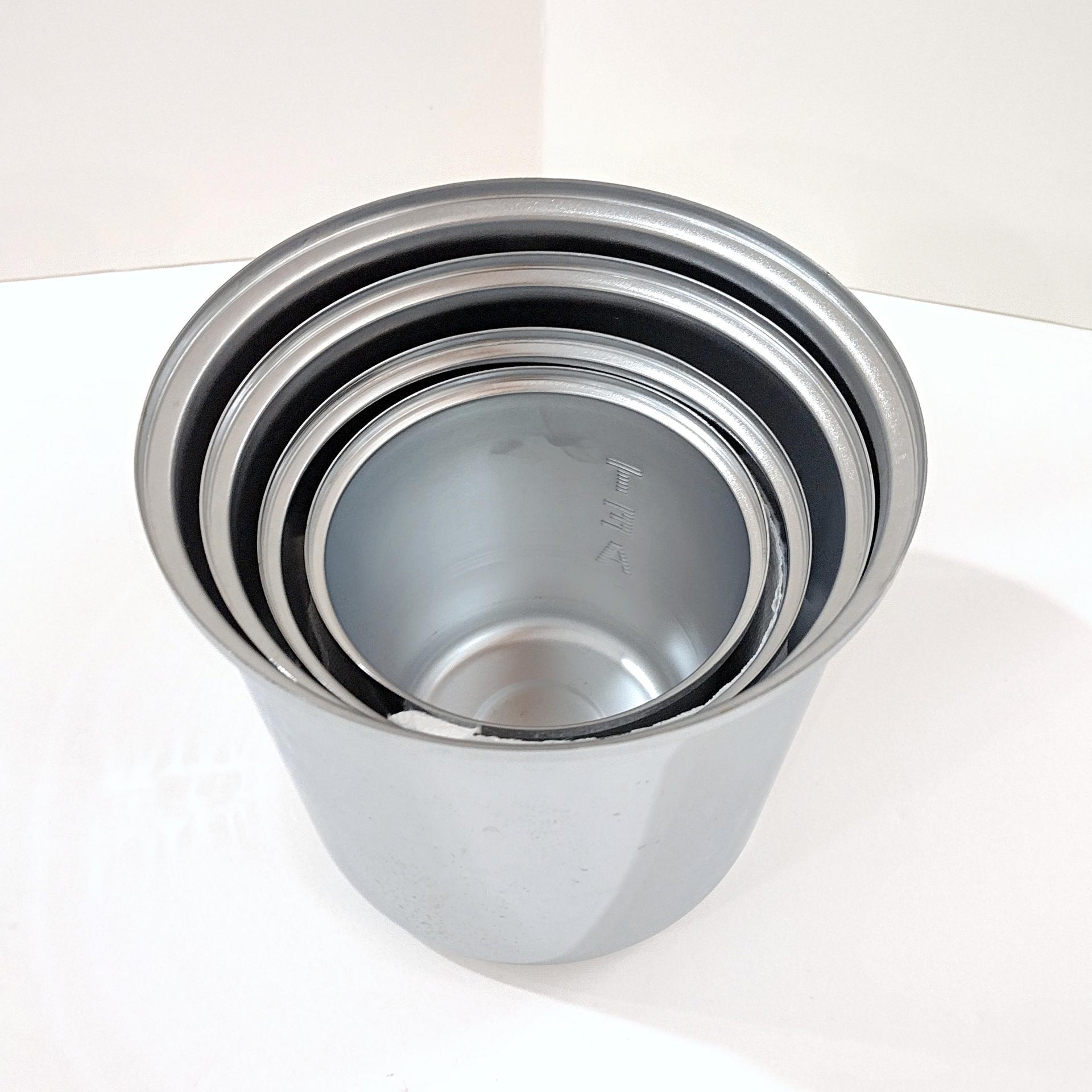 Vintage Everedy Classic Stainless Steel Four Piece Canister Set, MCM Flour Sugar Coffee Tea Metal Canister Set