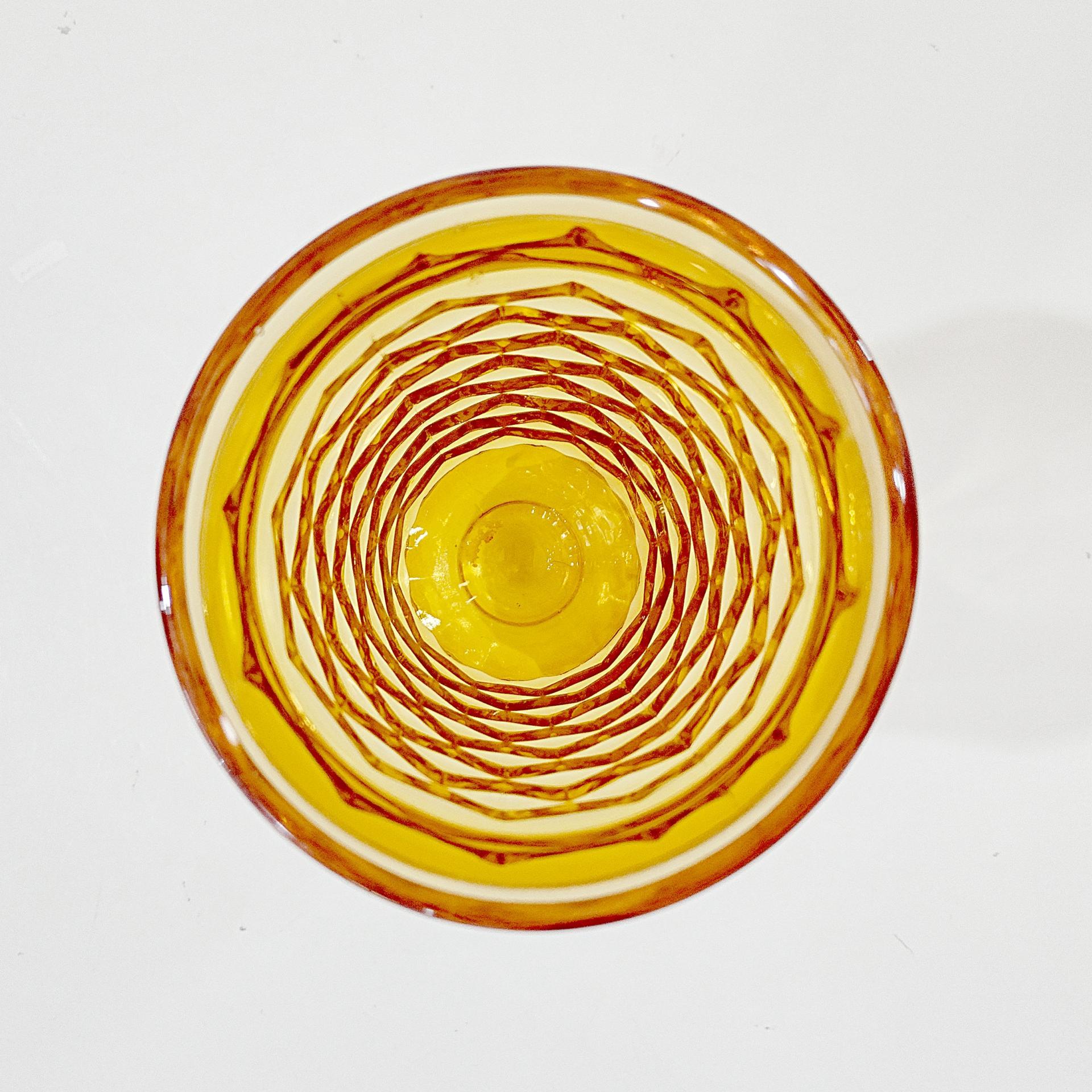 Vintage Colony Whitehall Amber Footed Iced Tea Glass, Indiana Glass MCM Glassware