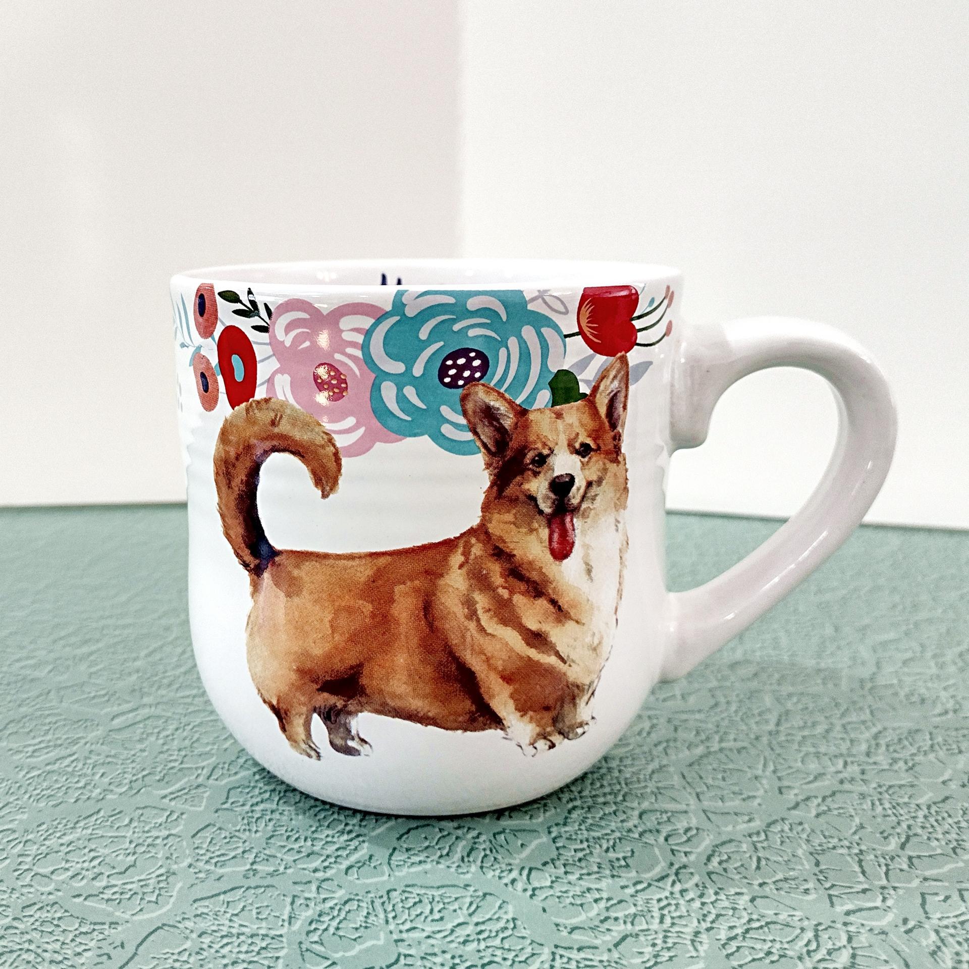 Vintage Hey Gorgeous Corgi Dog Ceramic Mug