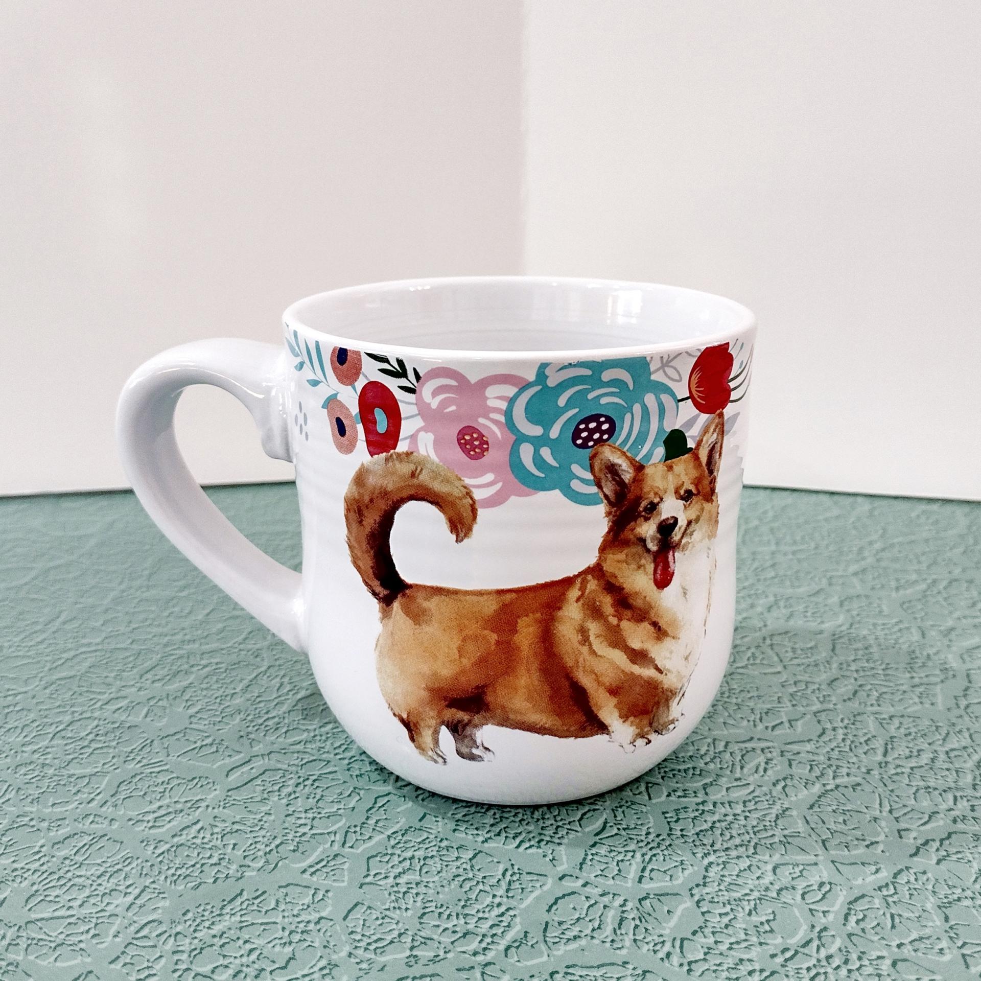 Vintage Hey Gorgeous Corgi Dog Ceramic Mug