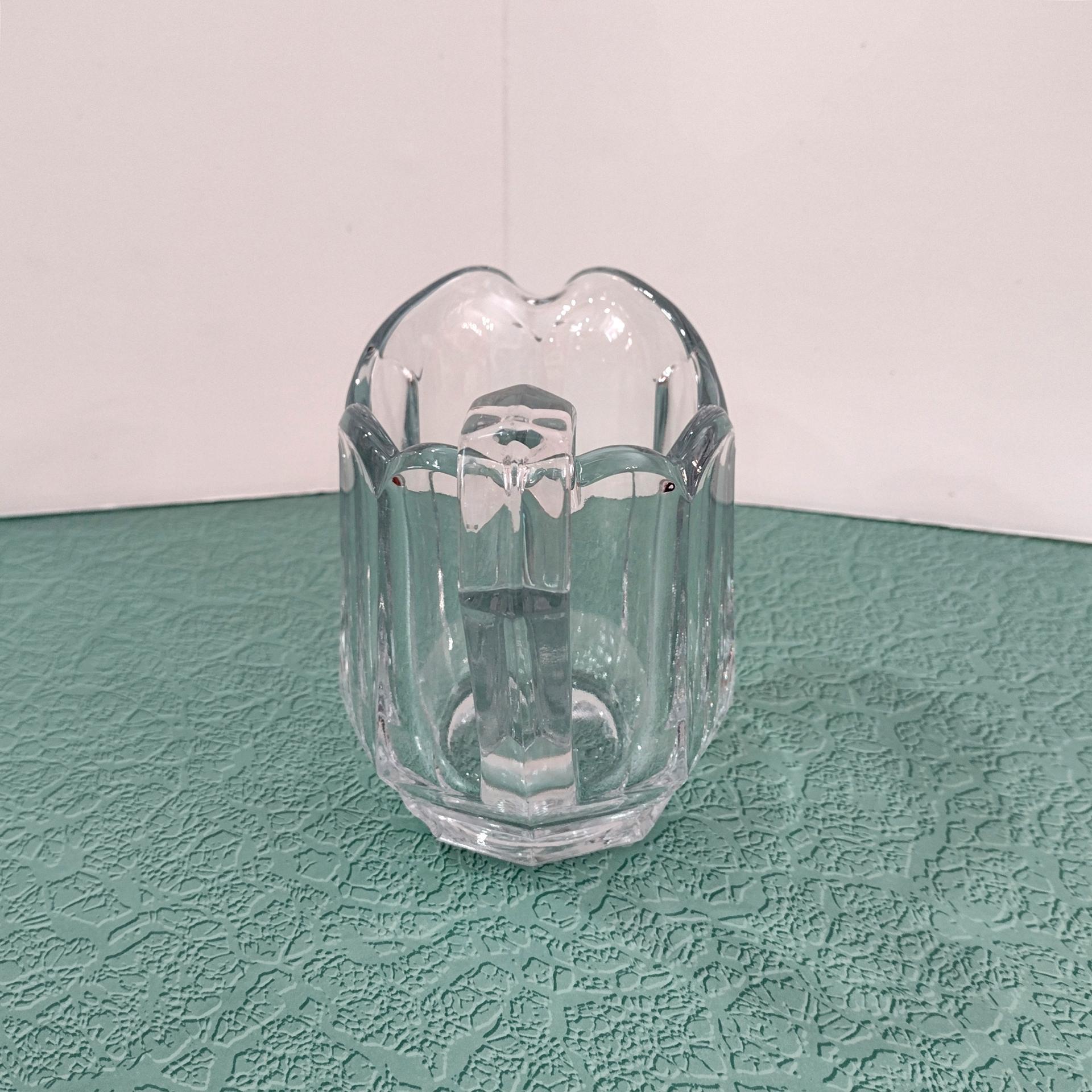 Antique Pressed Glass Creamer / Pitcher, UV Reactive Glass