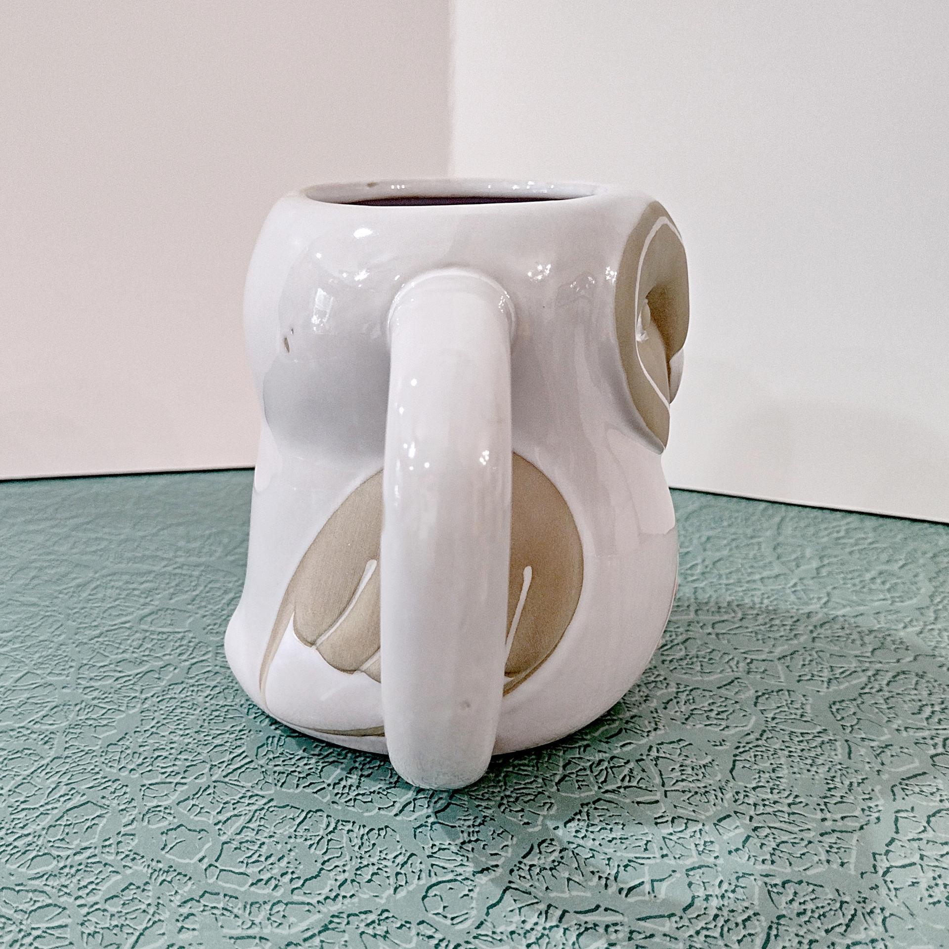 Vintage Cracker Barrel Stoneware Owl Mug, Ceramic Figurative Owl Coffee Tea Mug
