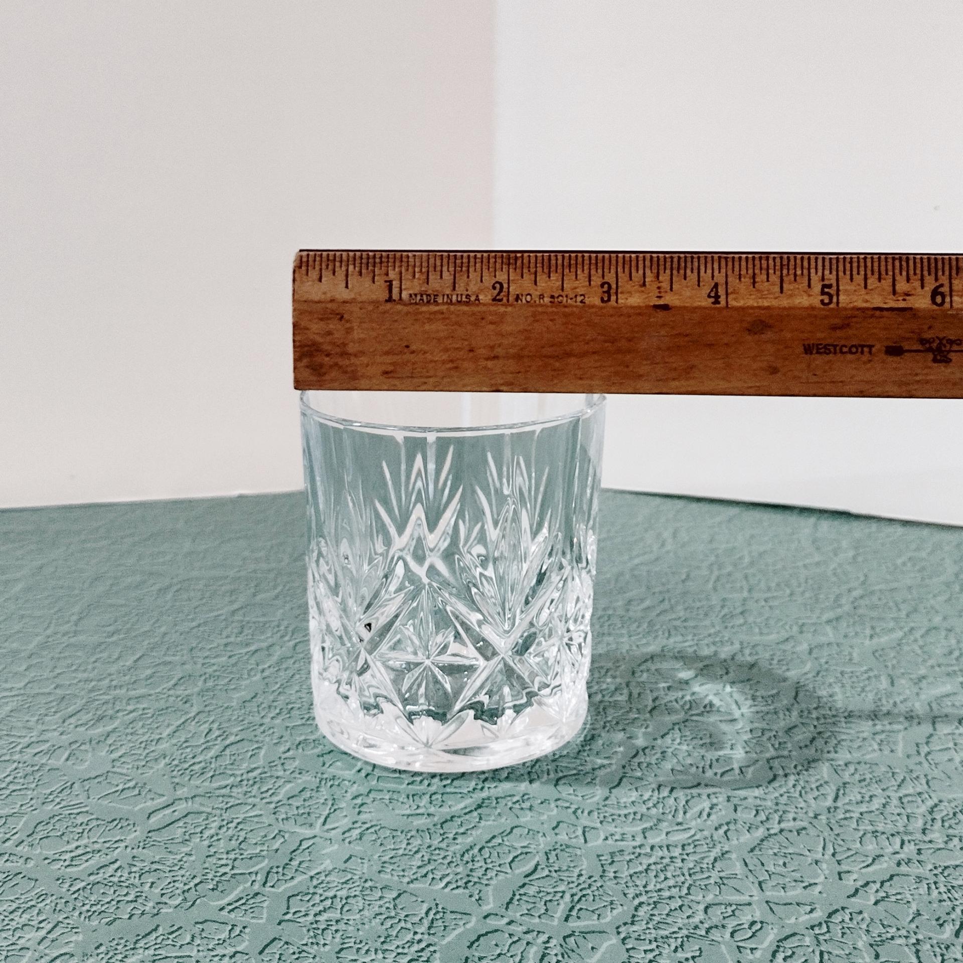 Vintage Cristal D'Arques Durand Danube Crystal Rocks Glasses, Set of Two, Old Fashioned Whiskey Glasses
