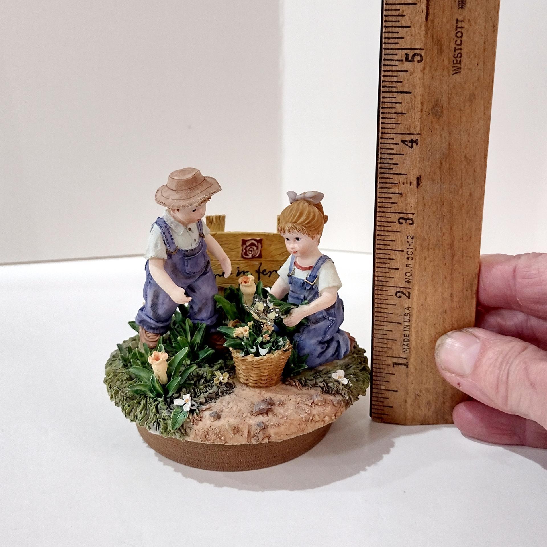 Vintage HOMCO Home Interiors Denim Days #12077 Wonder of Spring Candle Topper, Resin Jar Candle Decoration