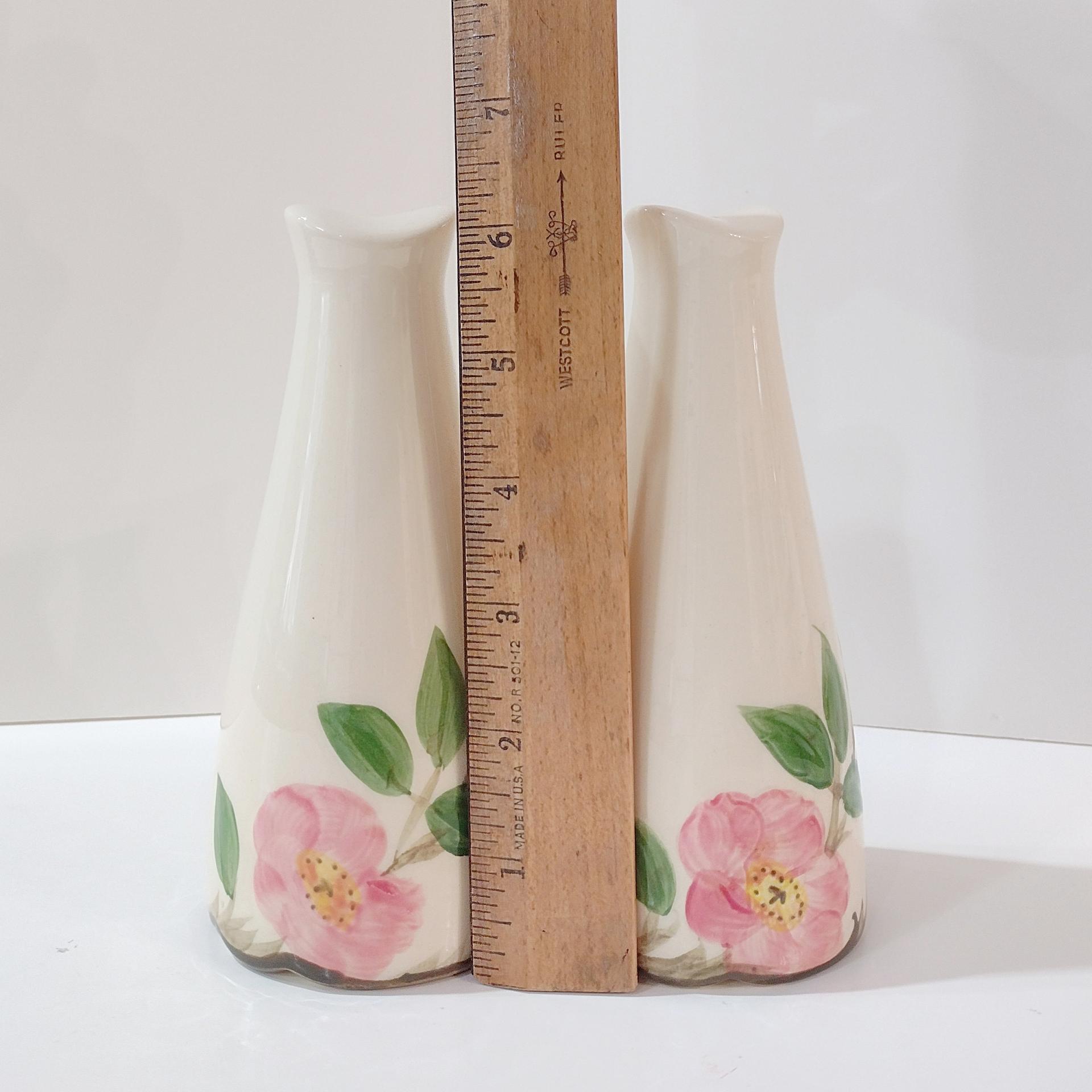 Vintage Franciscan Desert Rose Oversized Salt and Pepper Shaker Set, Pink Floral Ceramic Shakers