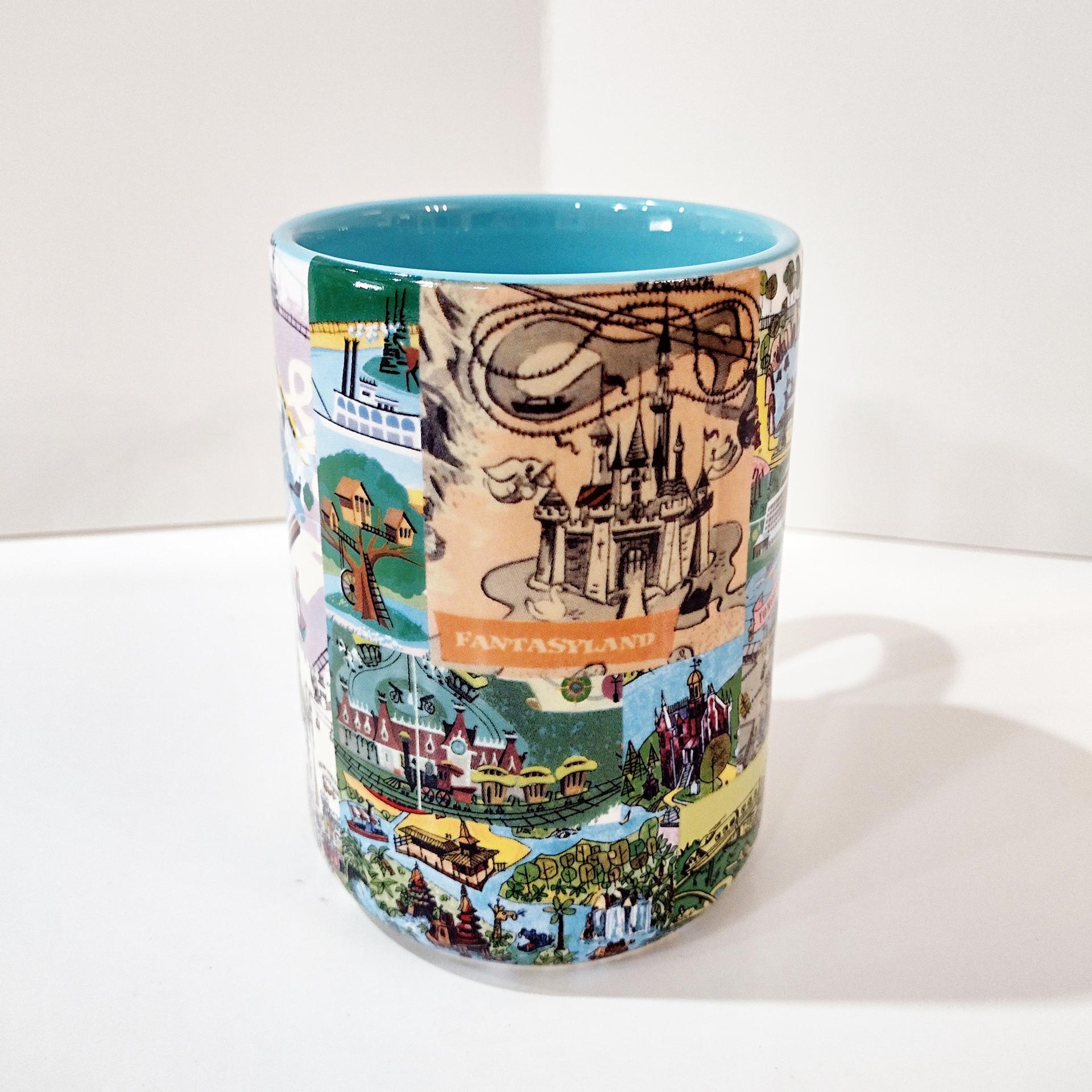 Vintage Disney Parks Magic Kingdom Attractions Map Ceramic Coffee Tea Mug