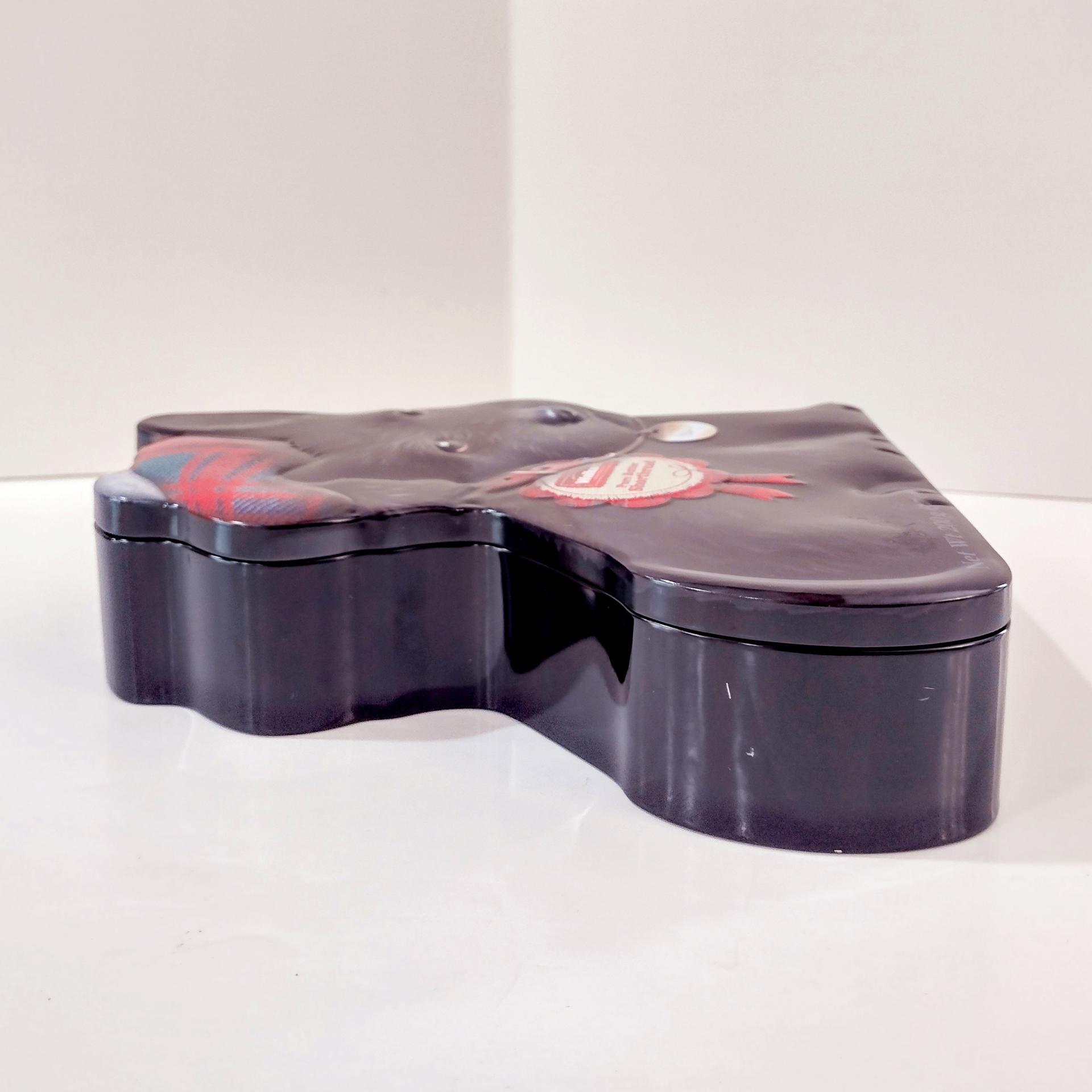 Vintage Walkers Shortbread Scottie Dog Shaped Tin Box, Scotland Storage Tin