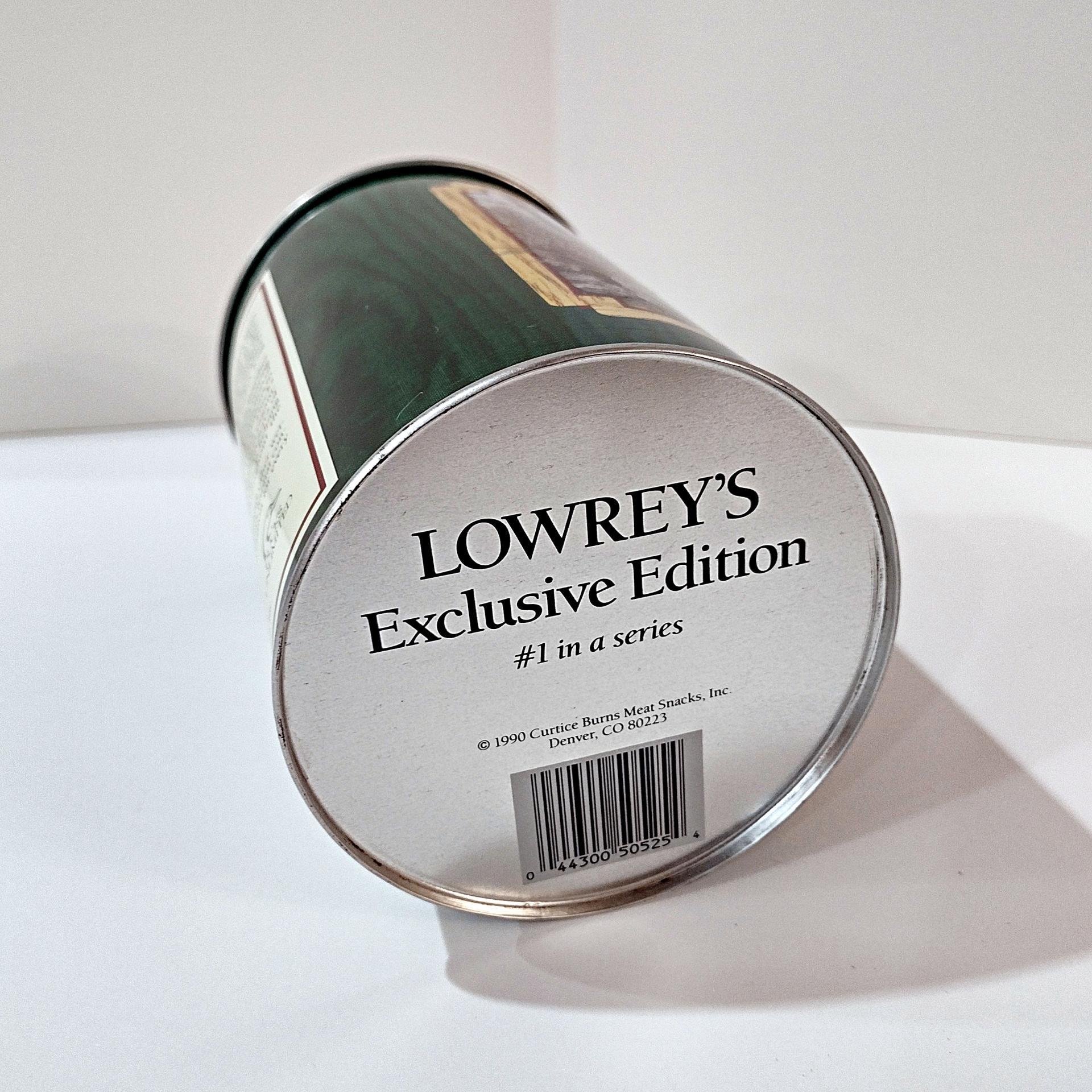 Vintage 1990 Harold Roe "Spooked" Mallard Duck Cylinder Tin, Lowrey's Ducks Unlimited Collector Tin