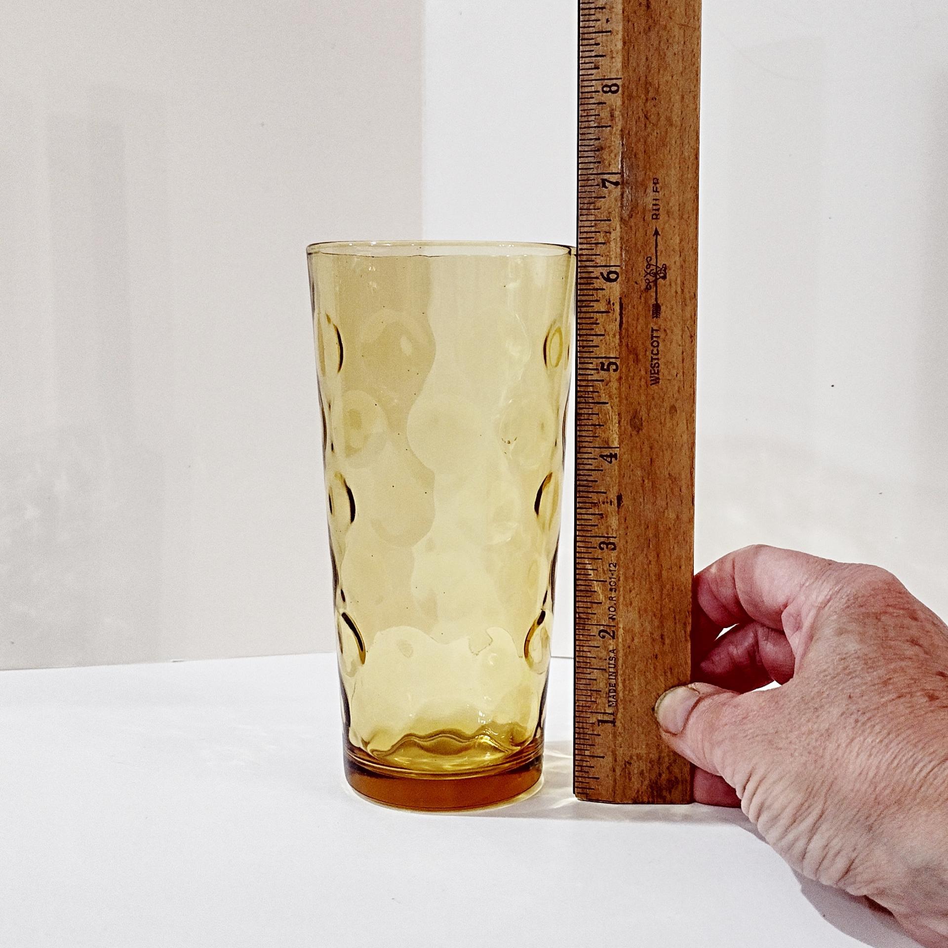 Vintage Hazel Atlas Eldorado Gold Flat Tumblers, Set of 4