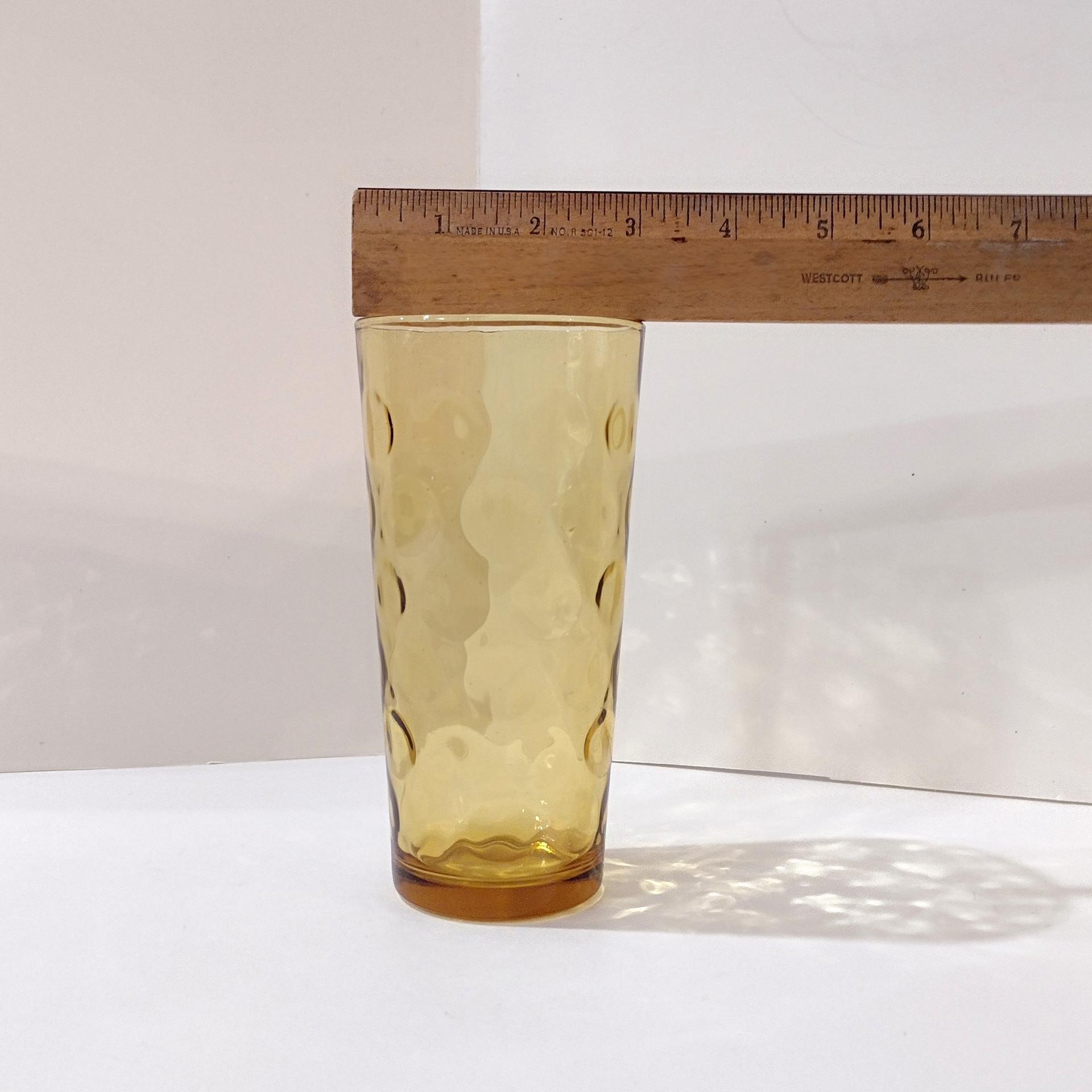 Vintage Hazel Atlas Eldorado Gold Flat Tumblers, Set of 4