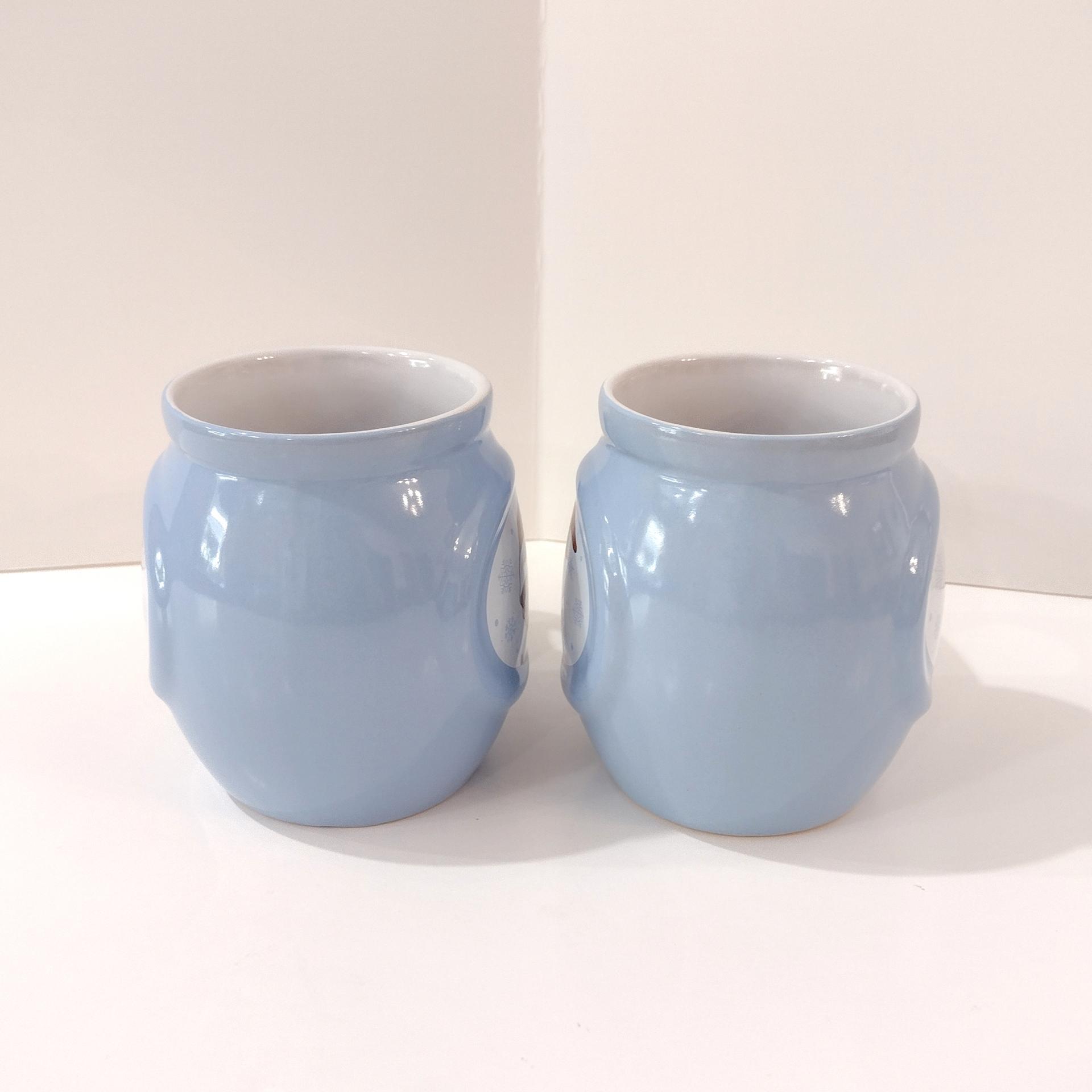 Elf on a Shelf Christmas Coffee Tea Mugs, Set of Two, Hot Chocolate Mugs with Slotted Spoon Holder Handles