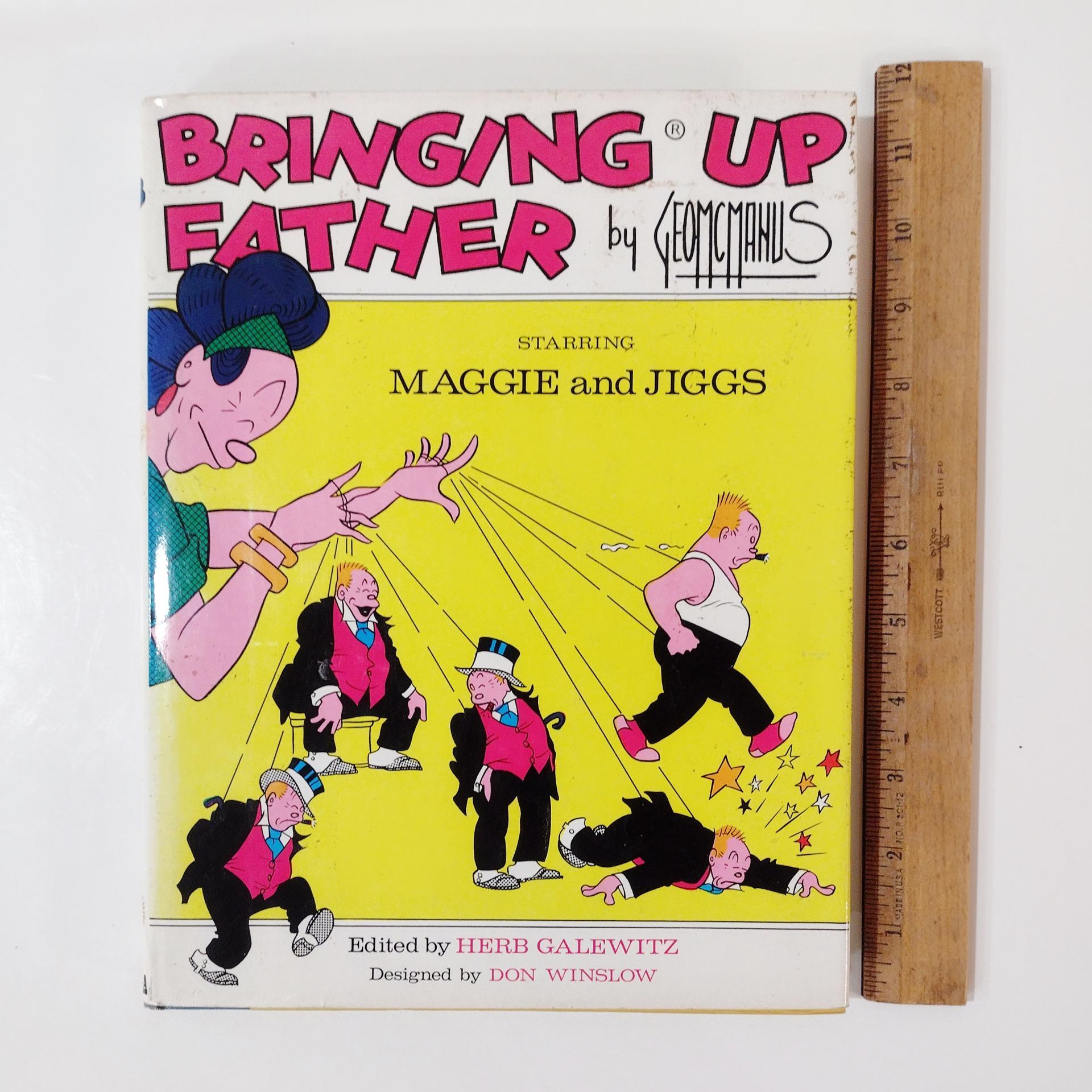 Vintage Bringing Up Father 1973 Hard Cover Comic Book, George McManus Graphic Comic Coffee Table Book