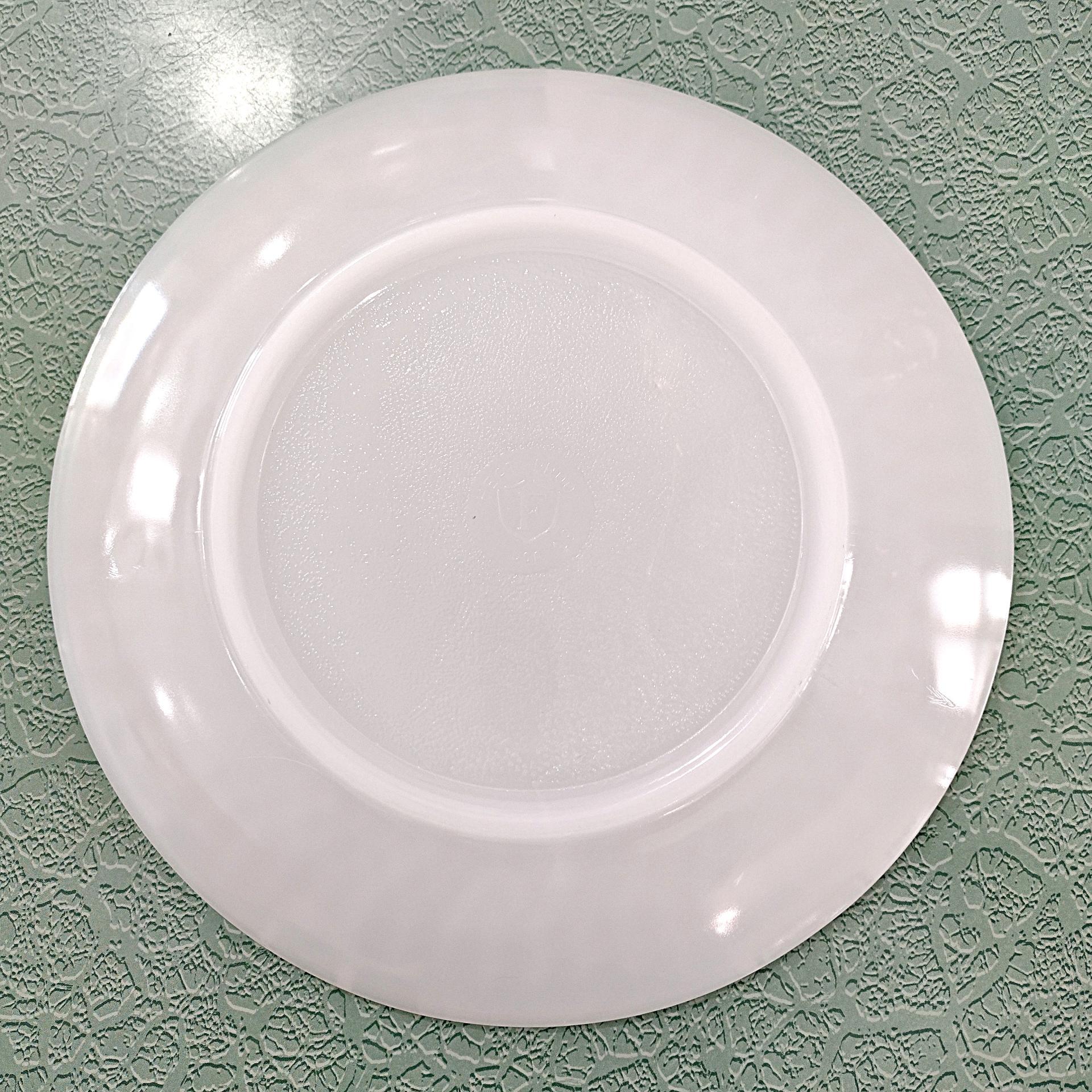 Vintage Federal Glass Moonglow Green Dinner Plates, Set of 4, MCM Iridescent Glass Plates
