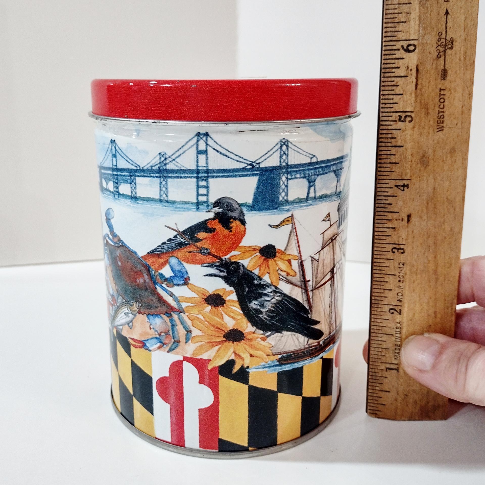 Vintage Fishers Popcorn Maryland Themed Tin, Maryland Lover Gift