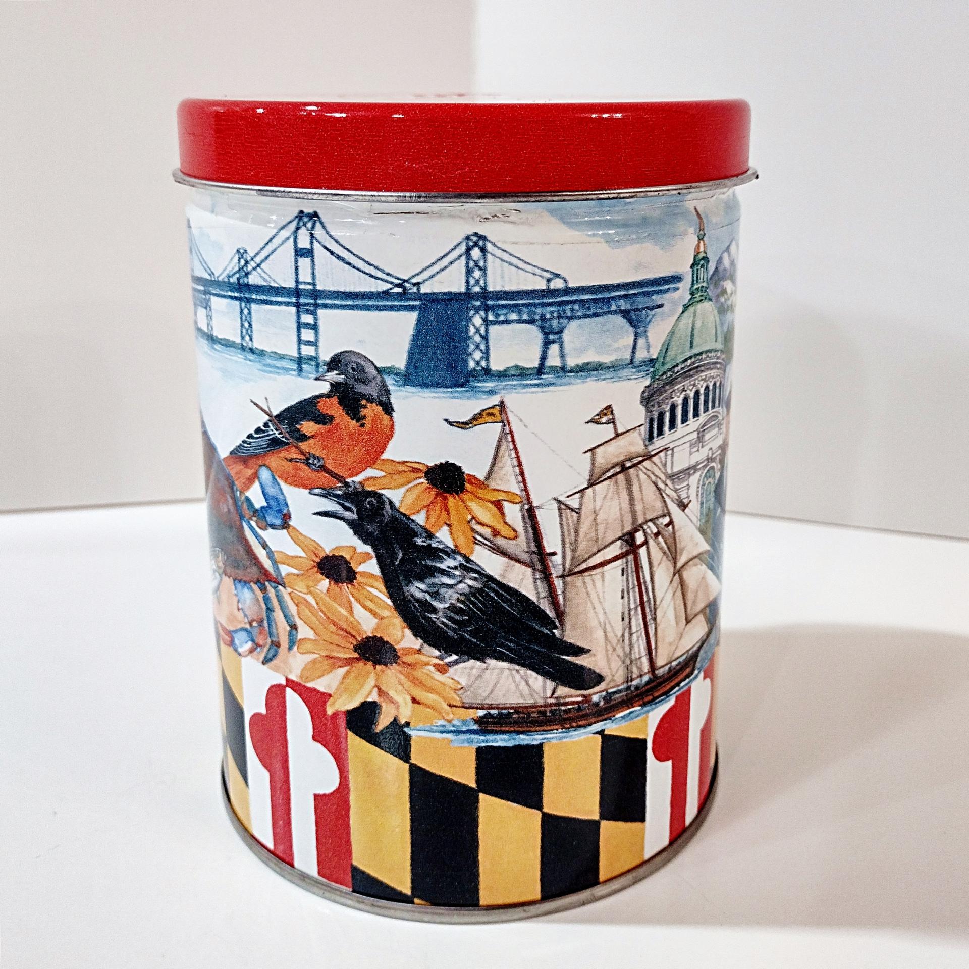 Vintage Fishers Popcorn Maryland Themed Tin, Maryland Lover Gift