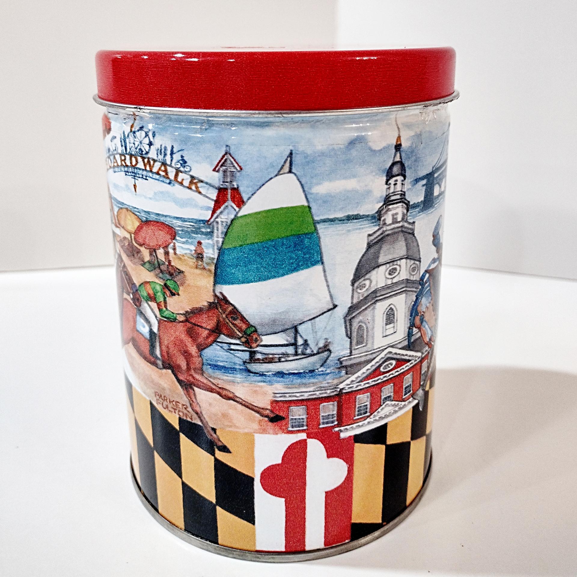 Vintage Fishers Popcorn Maryland Themed Tin, Maryland Lover Gift