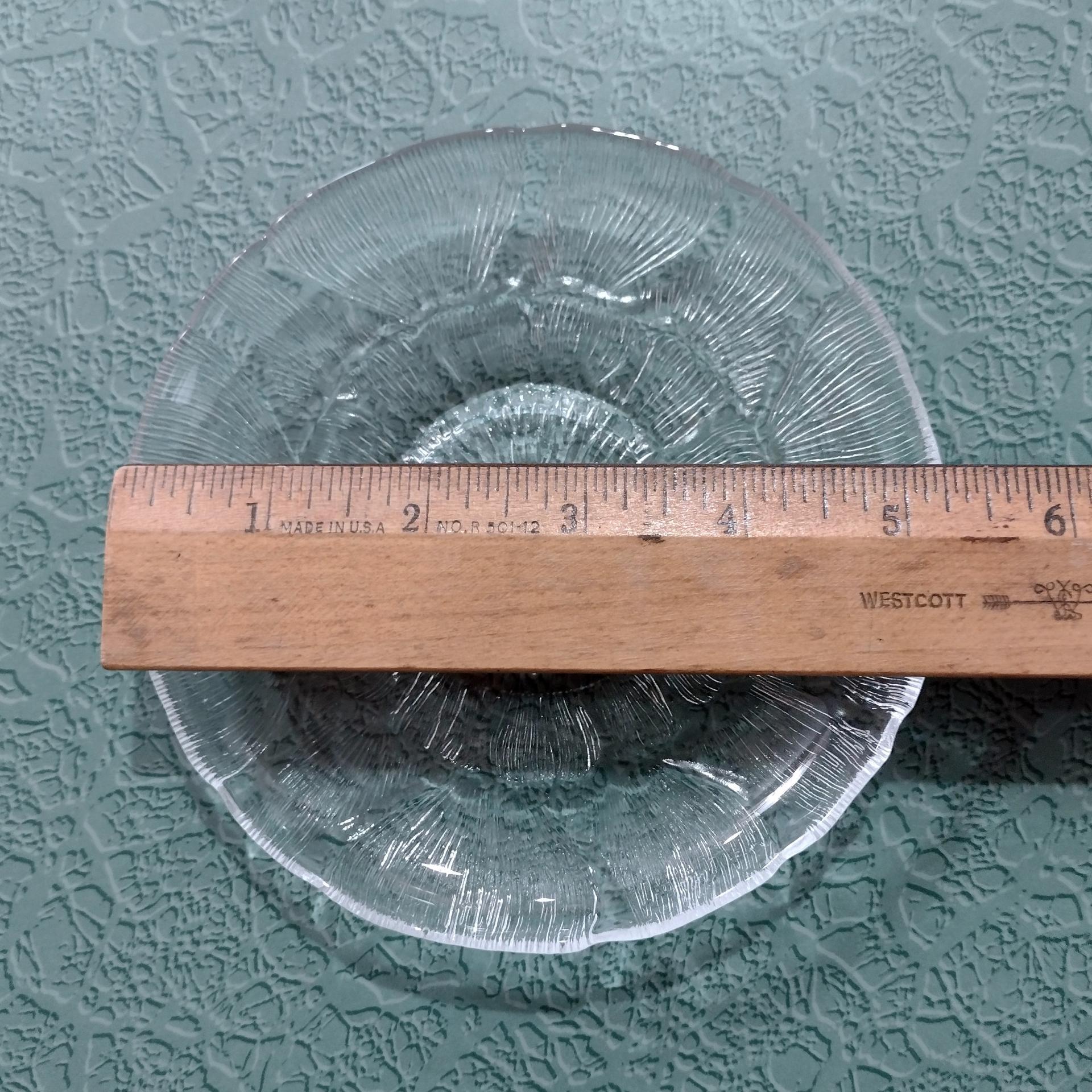 Vintage Arcoroc Fleur Saucers, Set of 4, Floral Tempered Glass