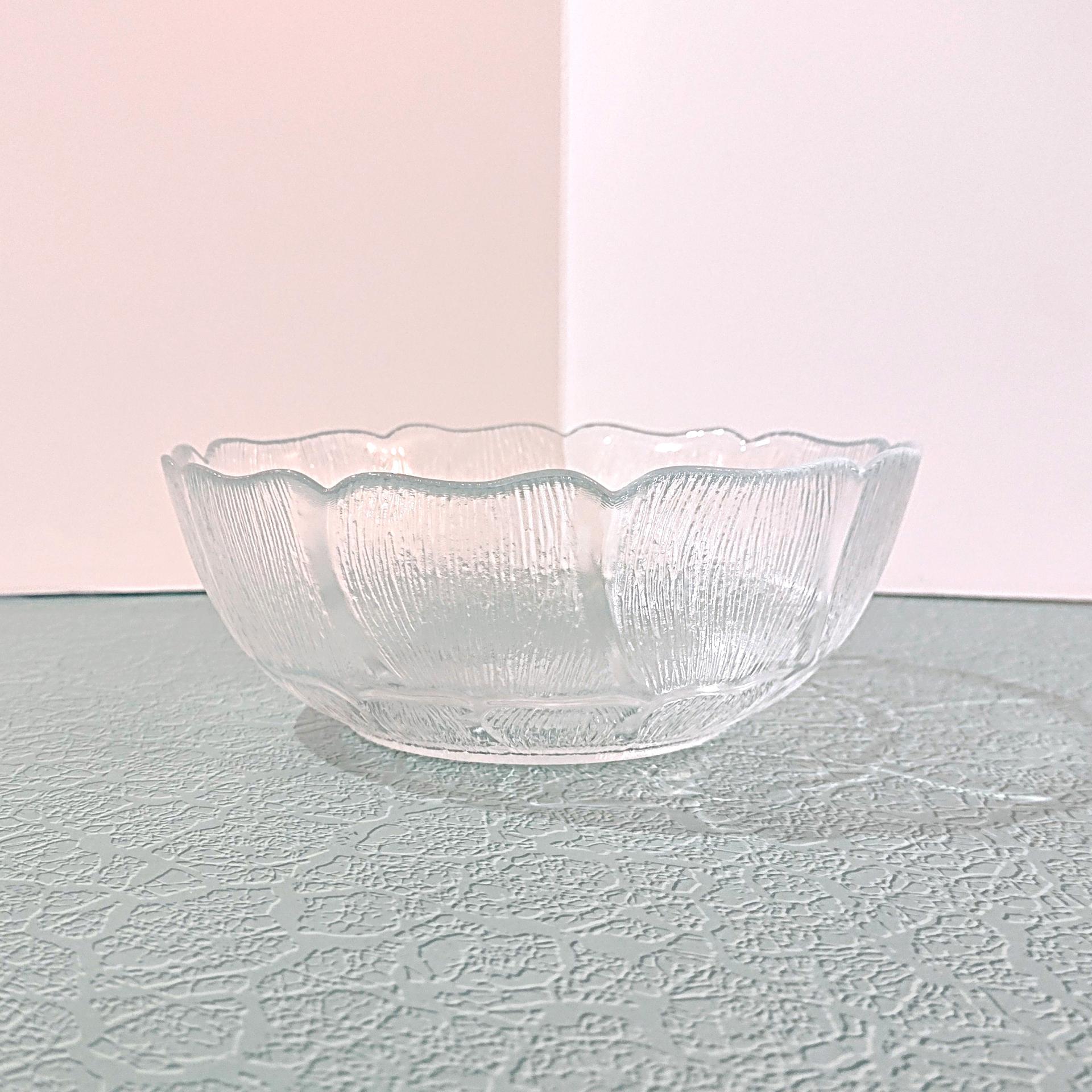Vintage Arcoroc Fleur 7" Round Bowl, Fleur Punch Bowl Stand
