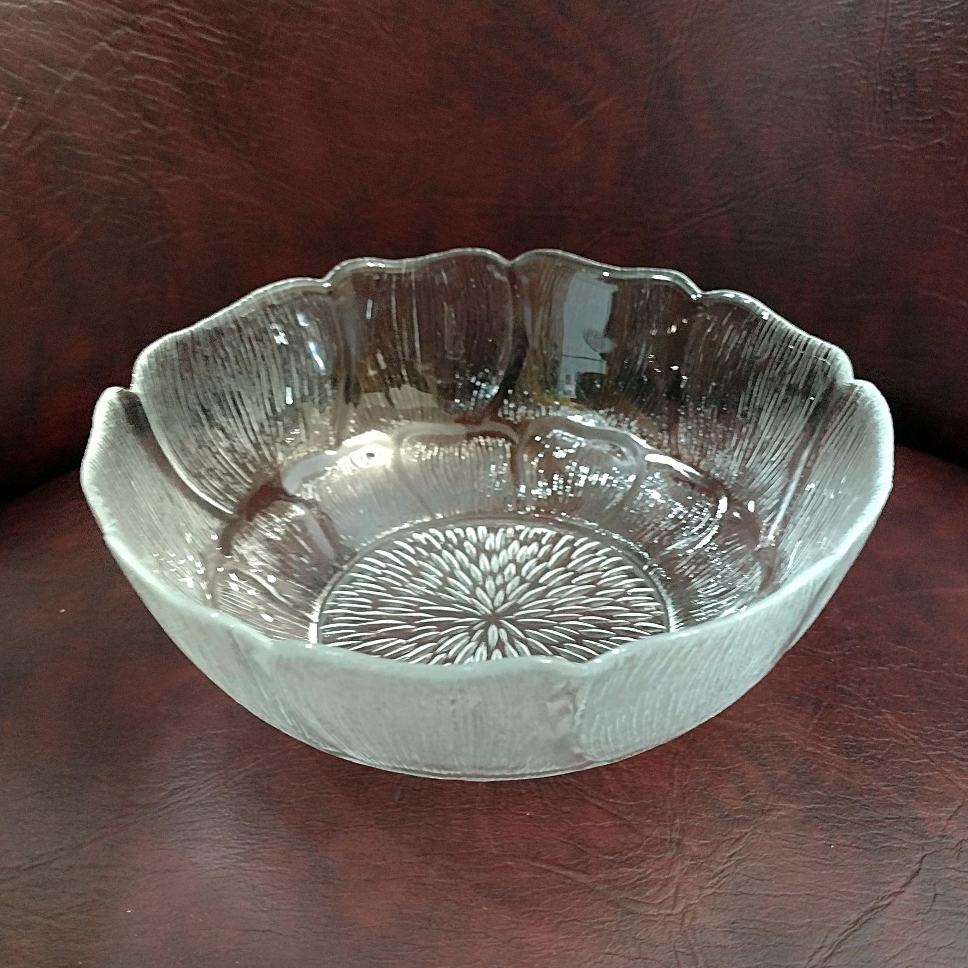 Vintage Arcoroc Fleur 7" Round Bowl, Fleur Punch Bowl Stand
