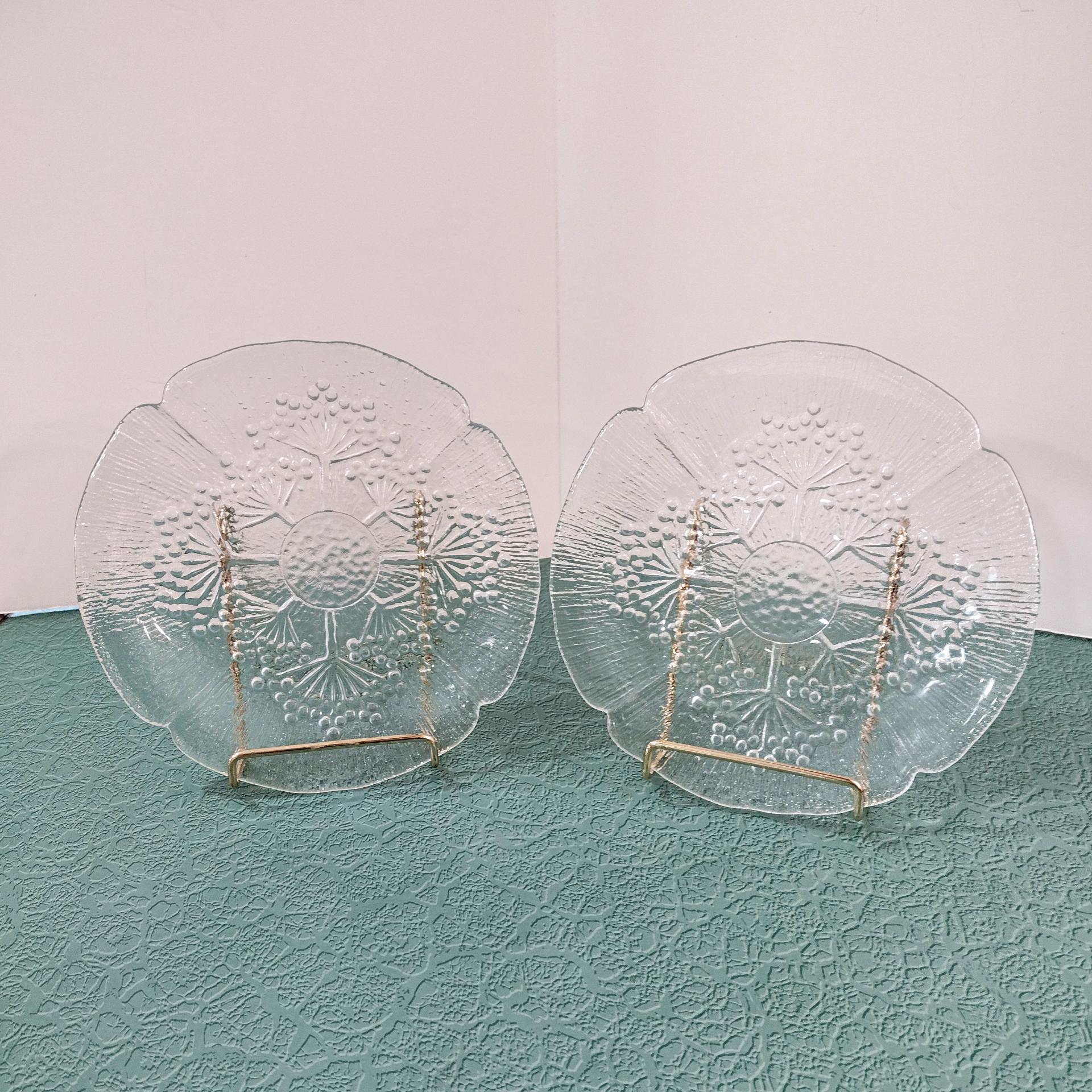 Vintage Dansk Floriform Cow Parsley 7 5/8" Plates, Set of Two