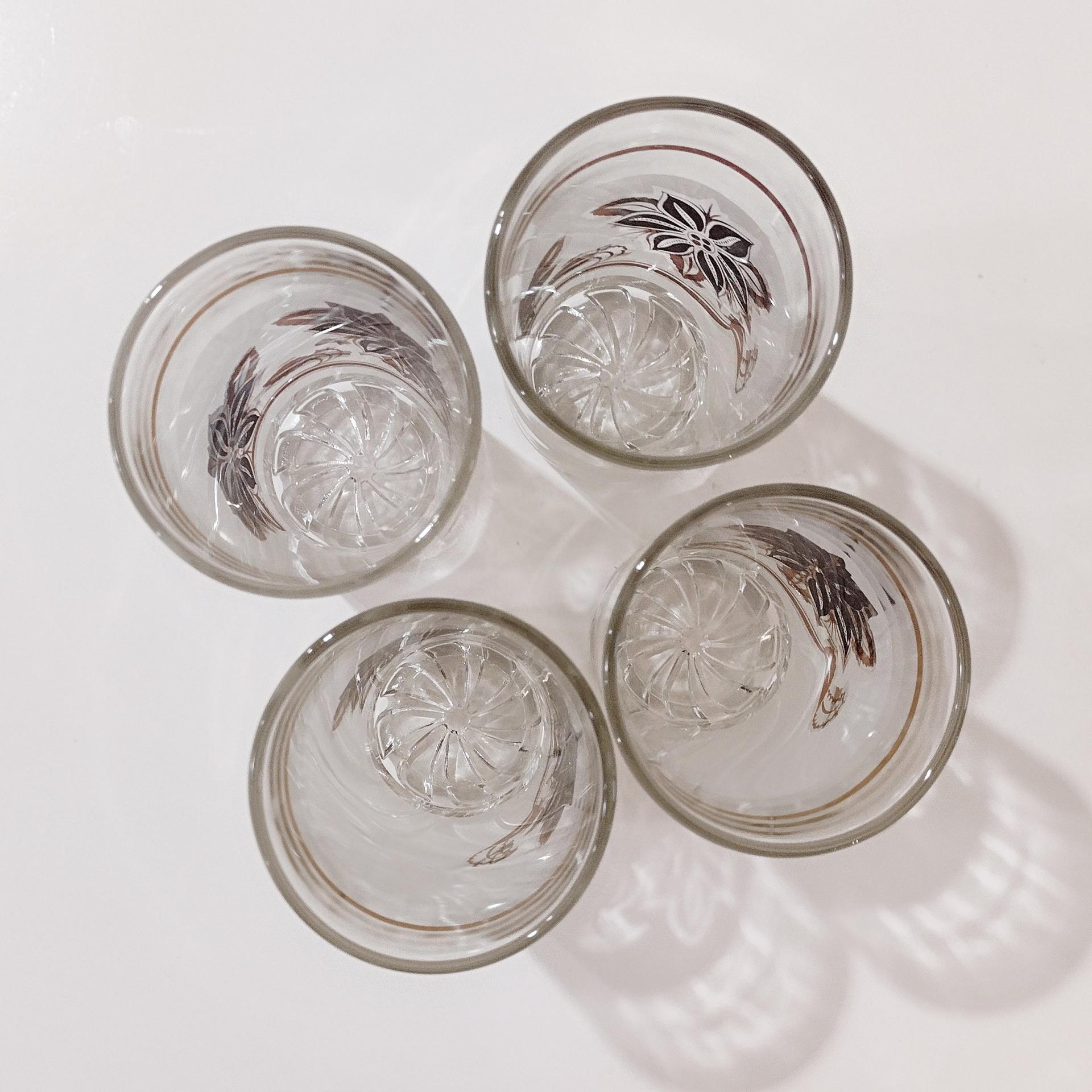 Vintage Cerve DeValbor Italy Highball Glasses, Set of Four, 1960's MCM Retro Barware