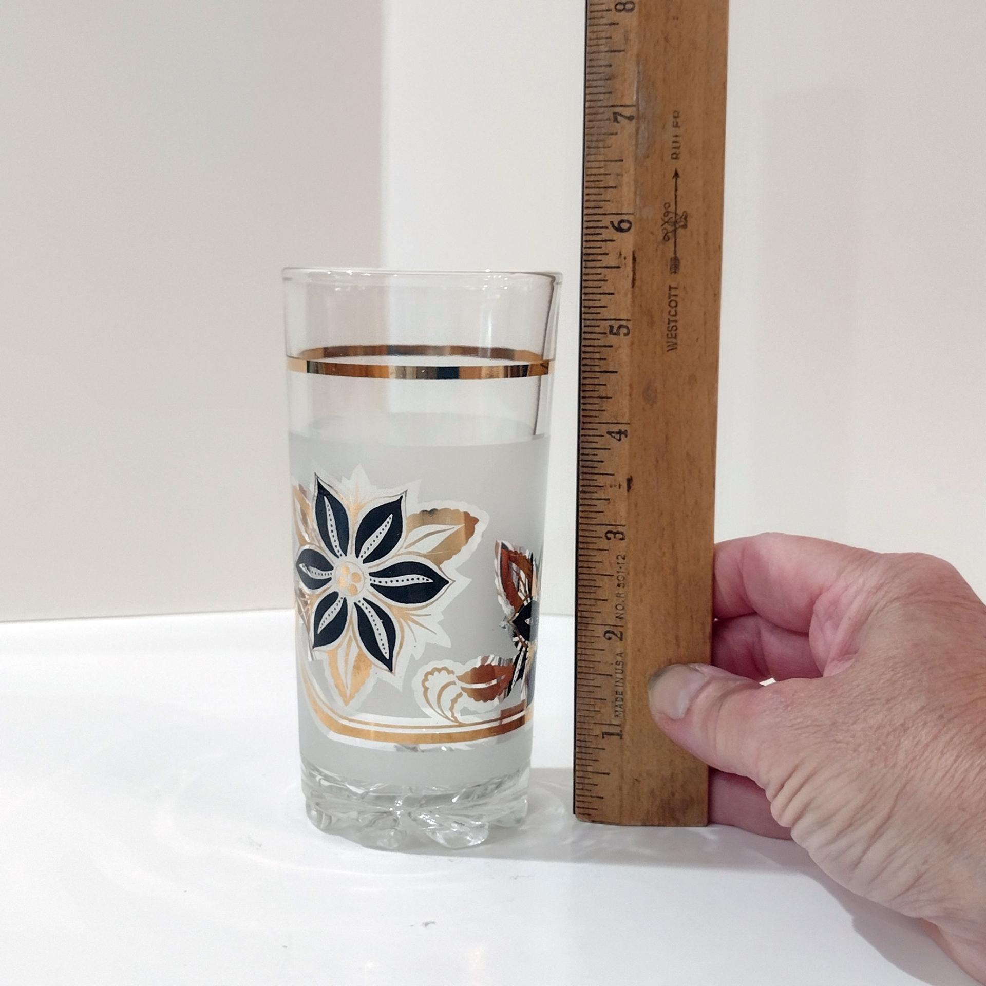 Vintage Cerve DeValbor Italy Highball Glasses, Set of Four, 1960's MCM Retro Barware