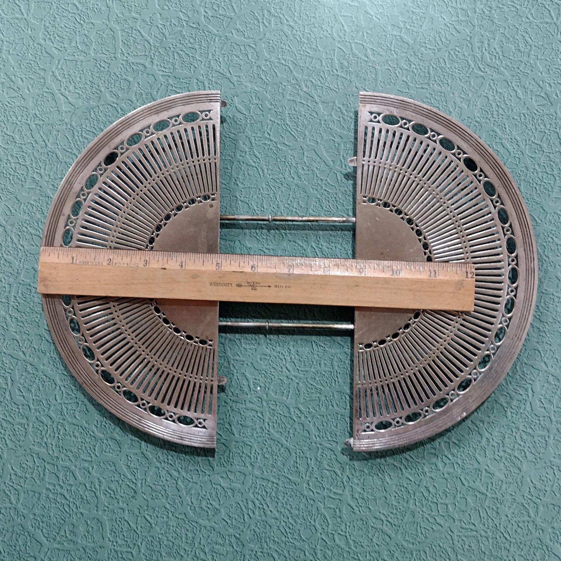 Vintage Antique Sheffield Reproduction Silver Plated Expandable Trivet, Monogram Initial G