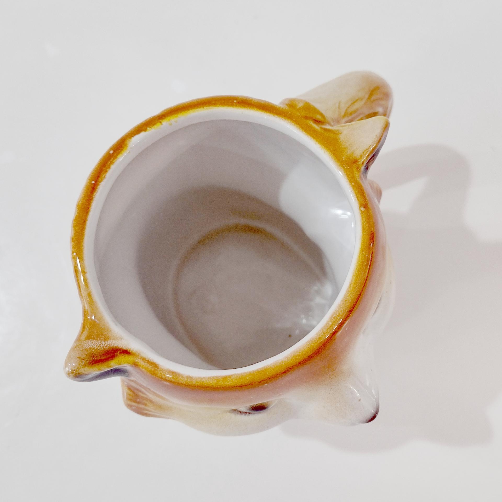 Vintage Fox Ceramic Coffee Tea Mug, Fox Figurative Mug