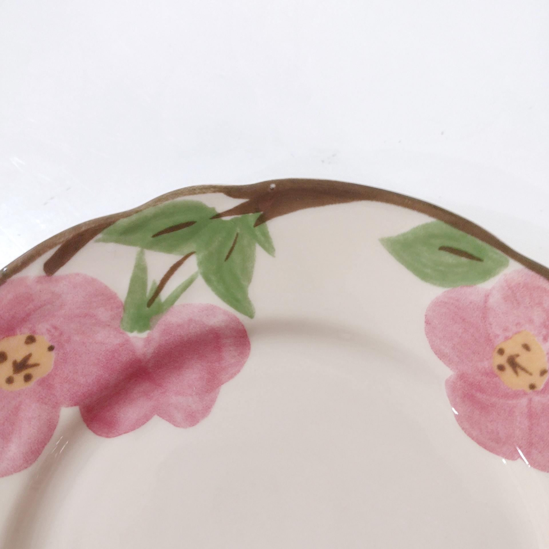 Vintage Franciscan Desert Rose Salad Dessert Plates, Set of Four
