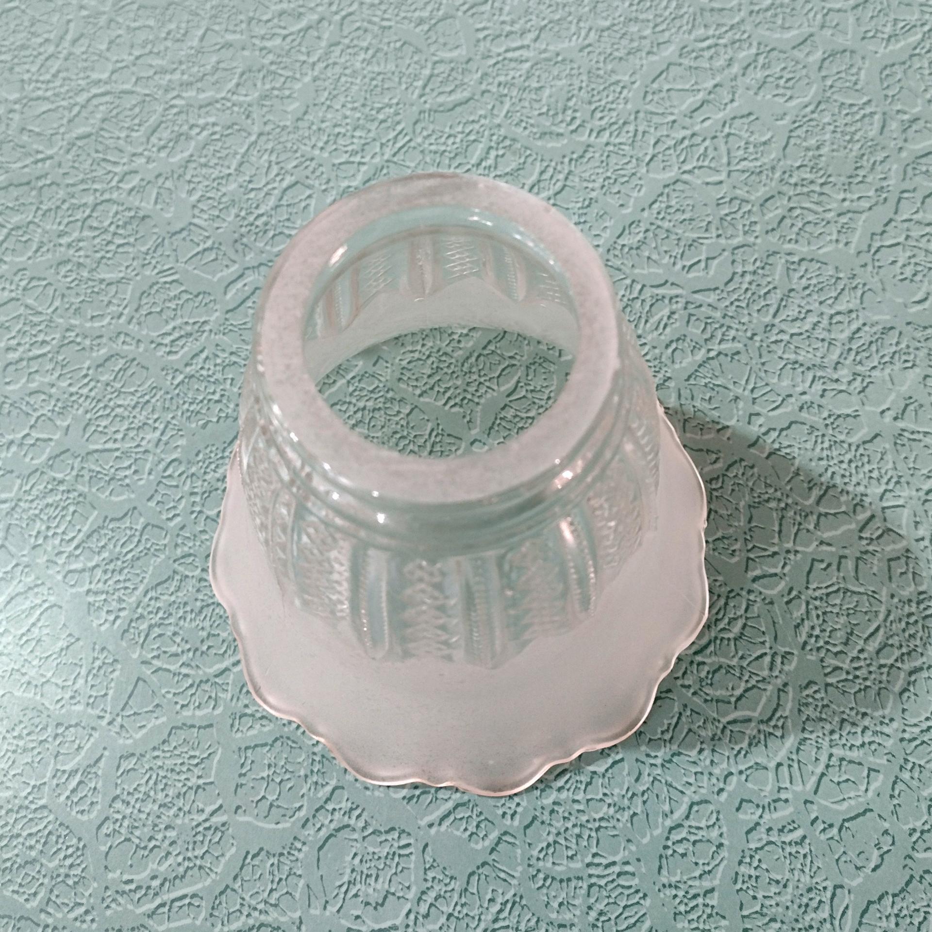 Vintage Art Deco Style Frosted Glass Lamp Shade, Replacement Pendant Lamp Shade