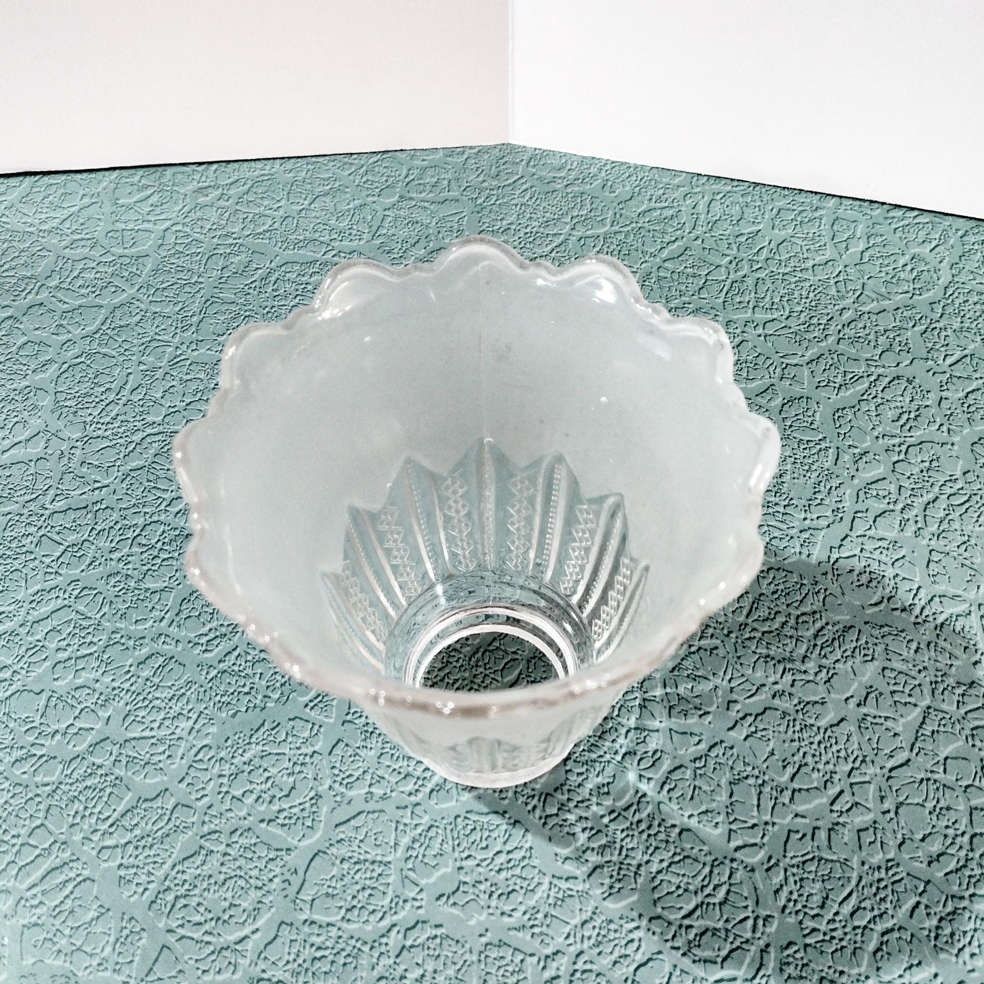 Vintage Art Deco Style Frosted Glass Lamp Shade, Replacement Pendant Lamp Shade
