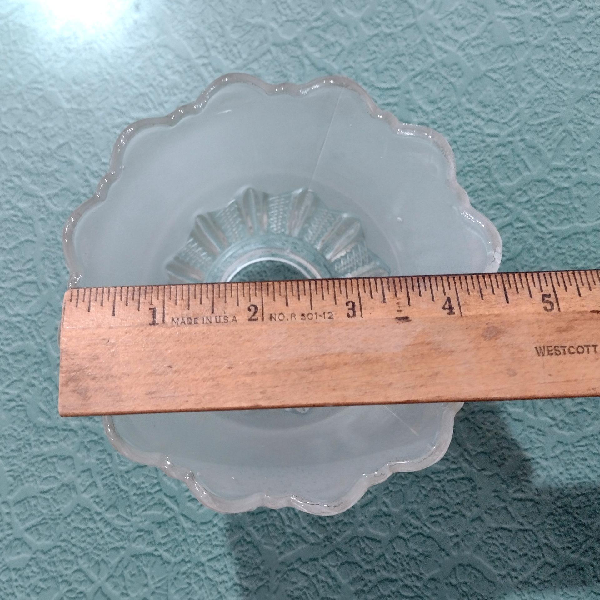 Vintage Art Deco Style Frosted Glass Lamp Shade, Replacement Pendant Lamp Shade