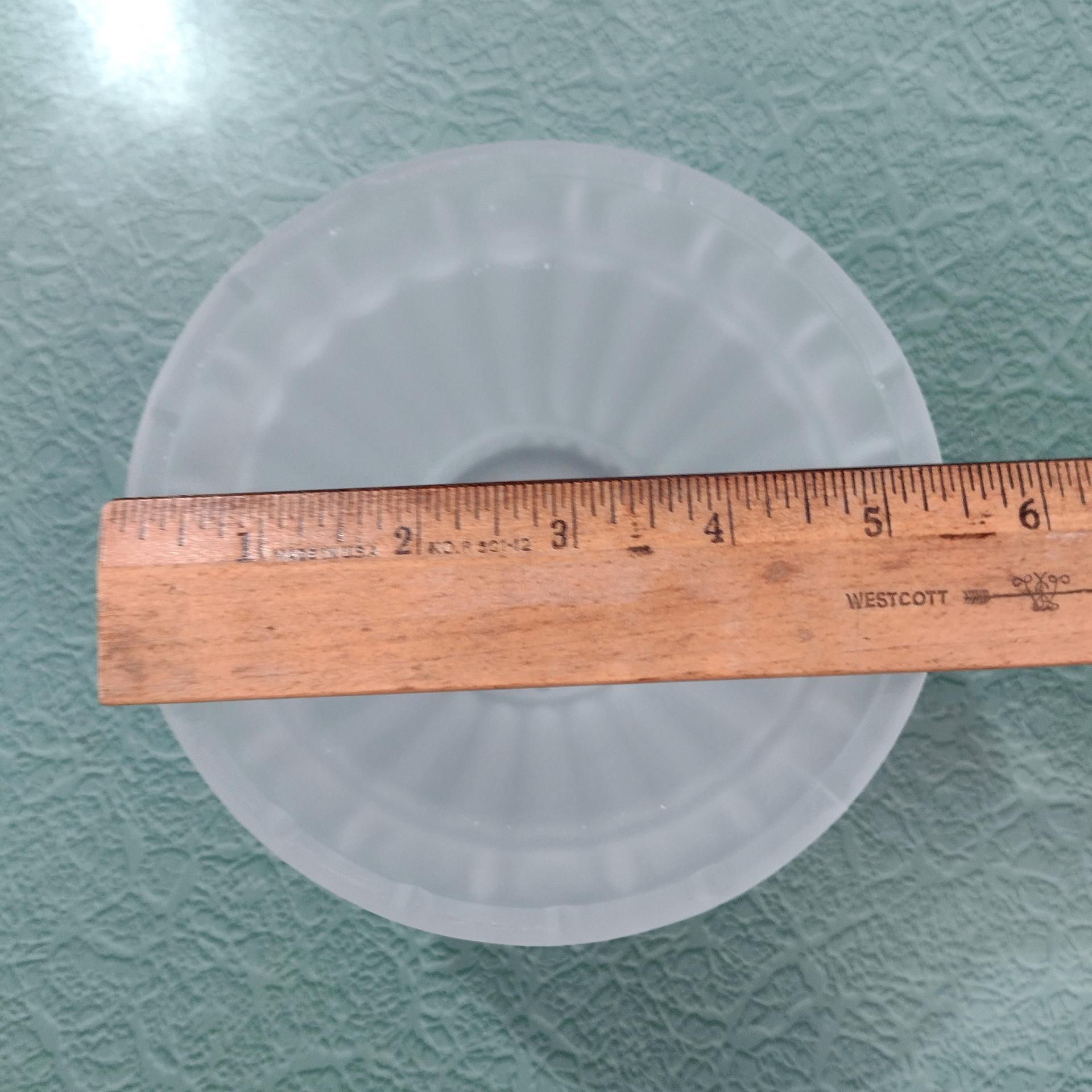 Vintage Ribbed Frosted Glass Lamp Light Shade, Bell Shaped Replacement Shade