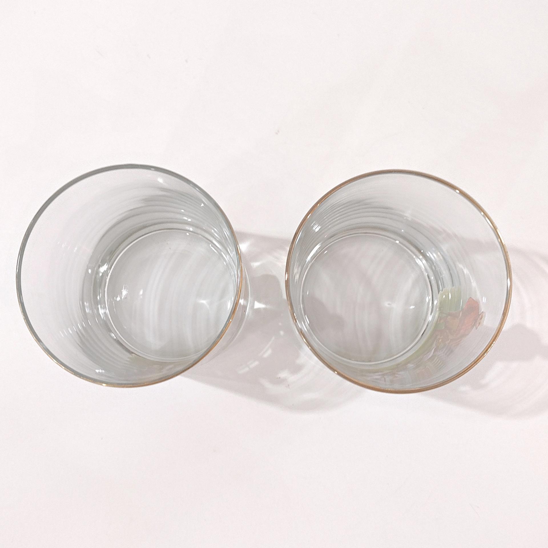 Vintage Golfer Double Old Fashioned Glasses, Golf Player Whisky Rocks Lowball Glasses, Set of 2