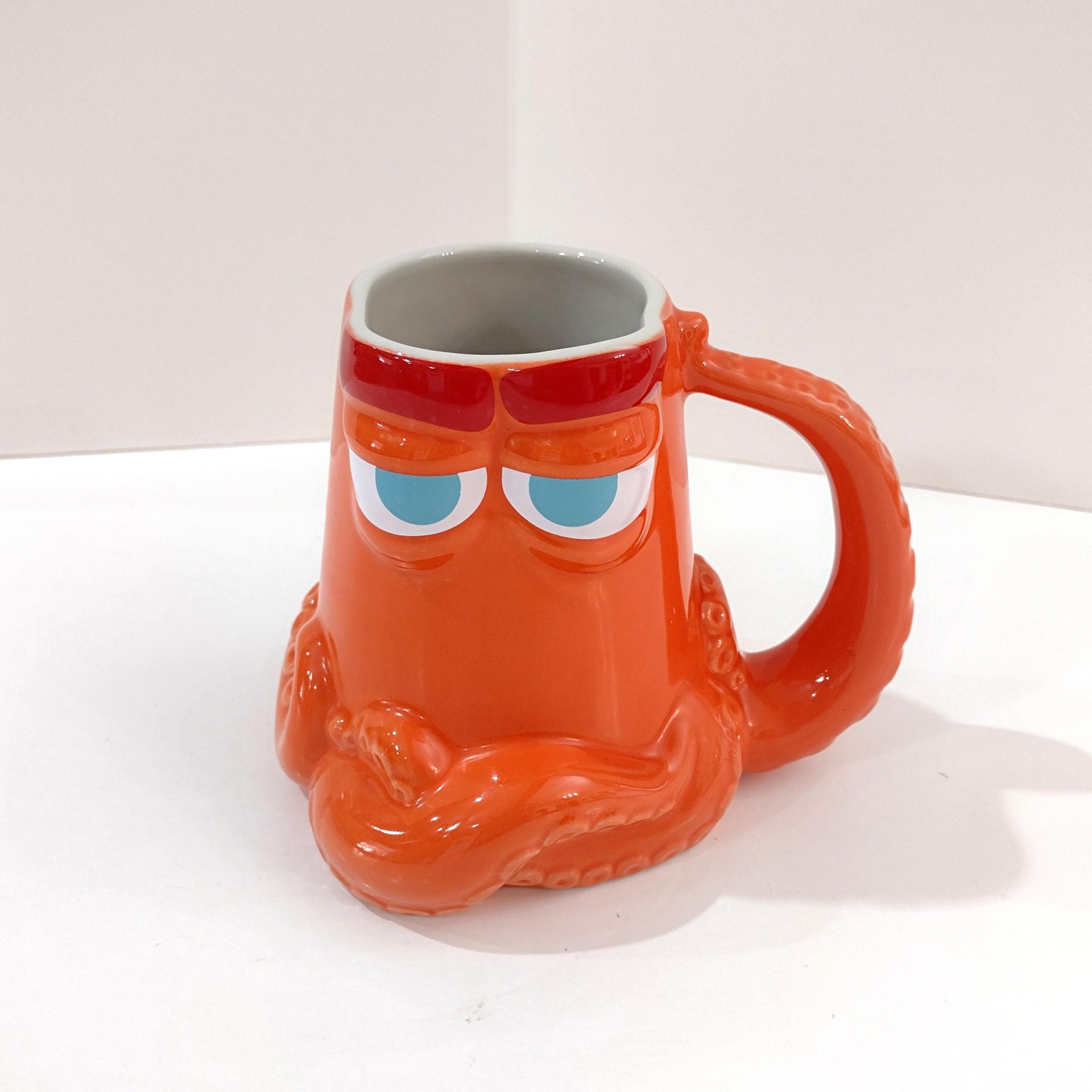 Finding Dory Hank Orange Octopus Mug, Disney Nemo Character Coffee Tea Mug