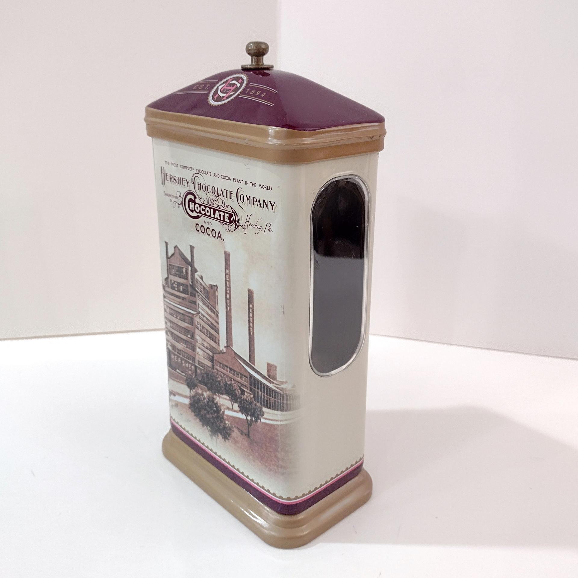 Vintage Hershey Cocoa House Tin Box, Retro Metal Storage Container