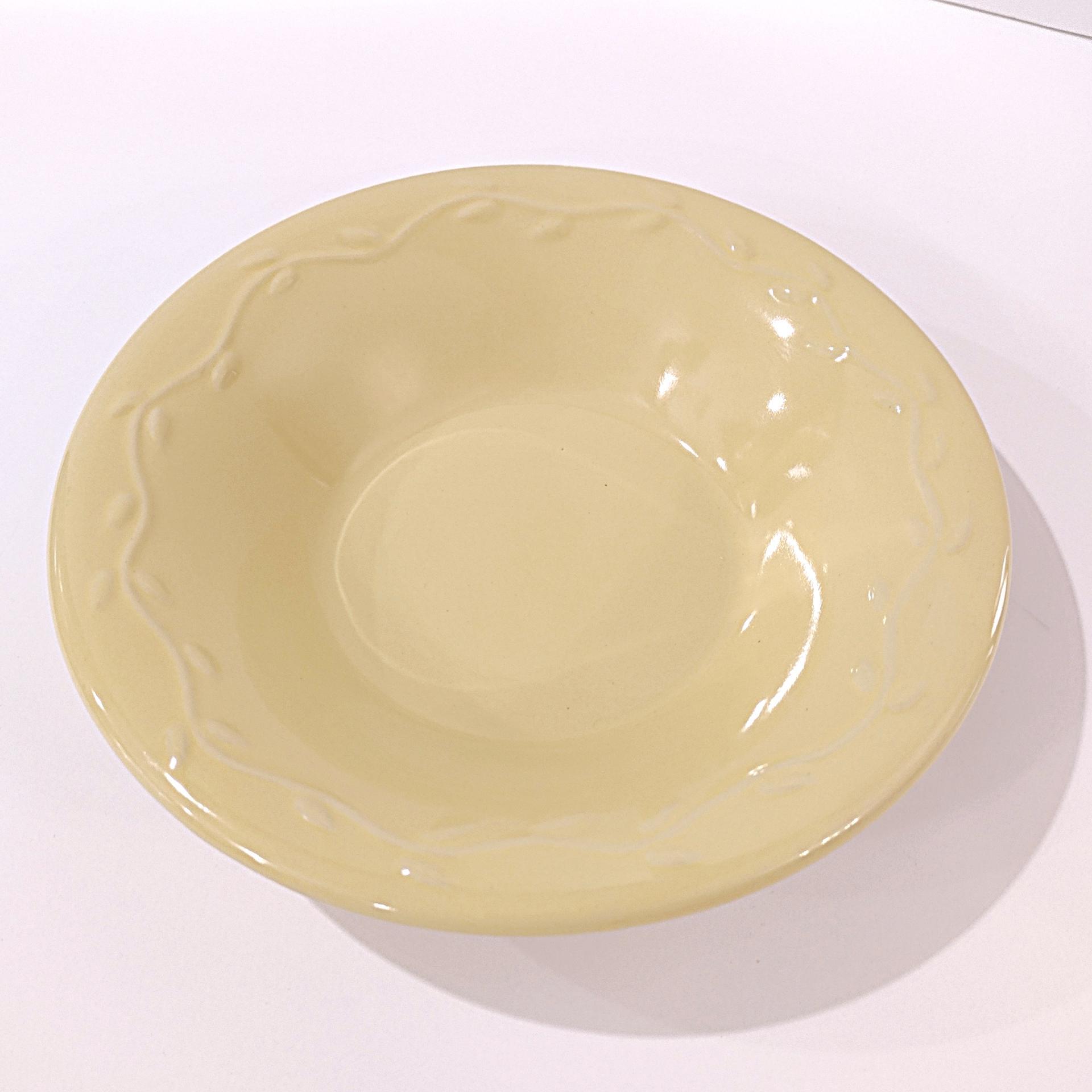Vintage Home and Garden Party The Country Garden Collection Yellow Coupe Soup Cereal Salad Bowls, Set of Two