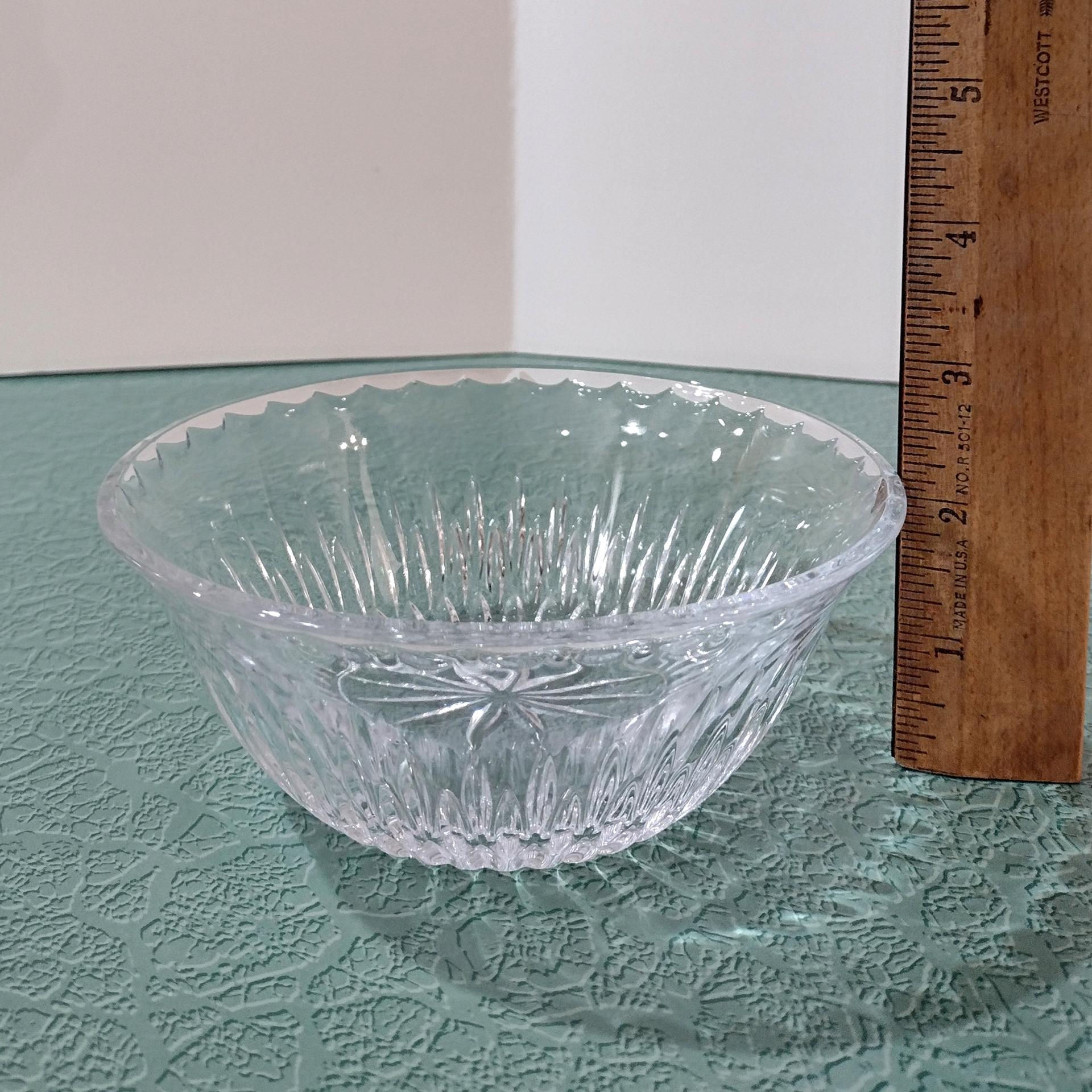 Vintage Princess House Royal Highlights Crystal Salad Dessert Bowls, Set of Two