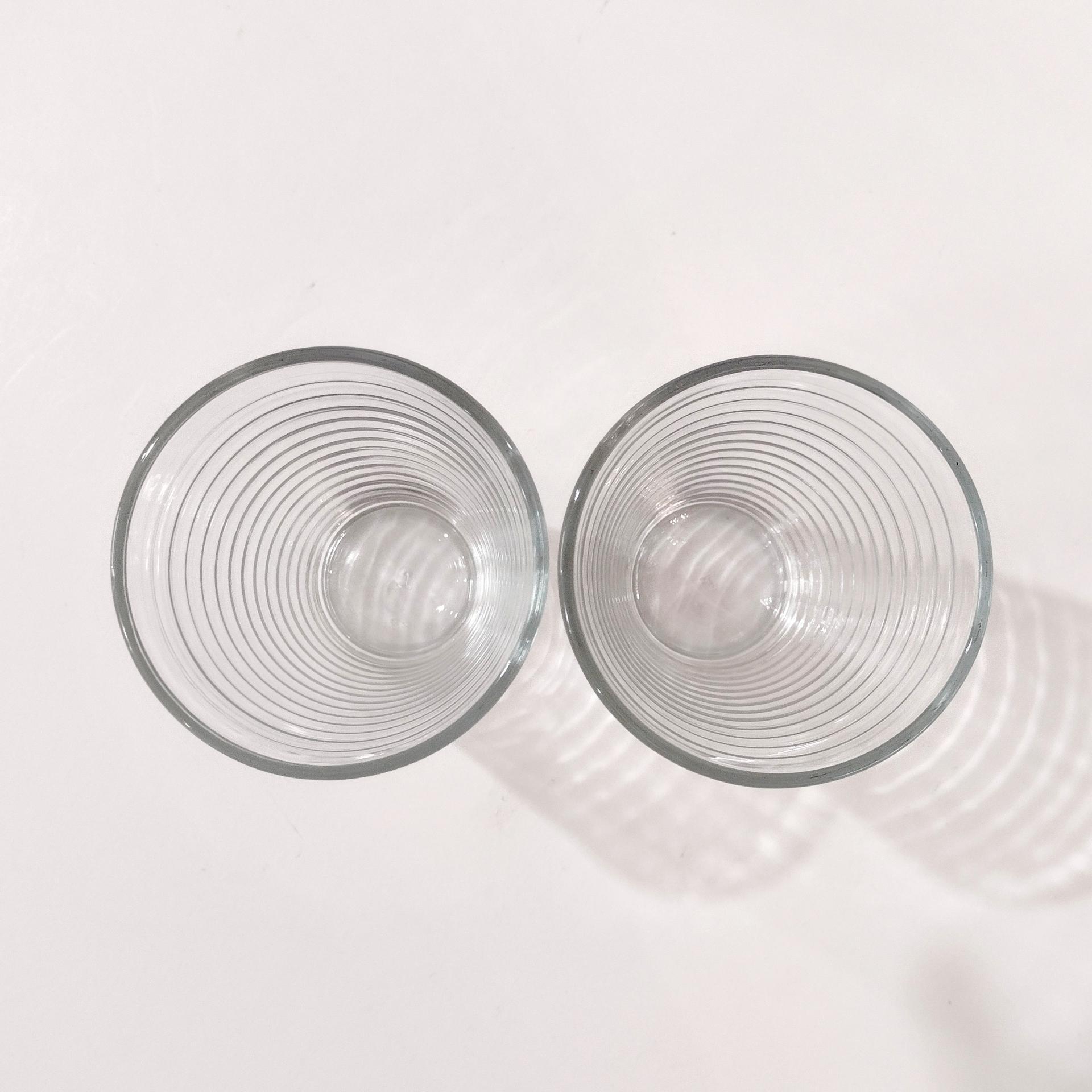 Vintage Libbey Hoops 16 Ounce Cooler Glasses / Tumblers, Set of 2, Ice Tea Glasses