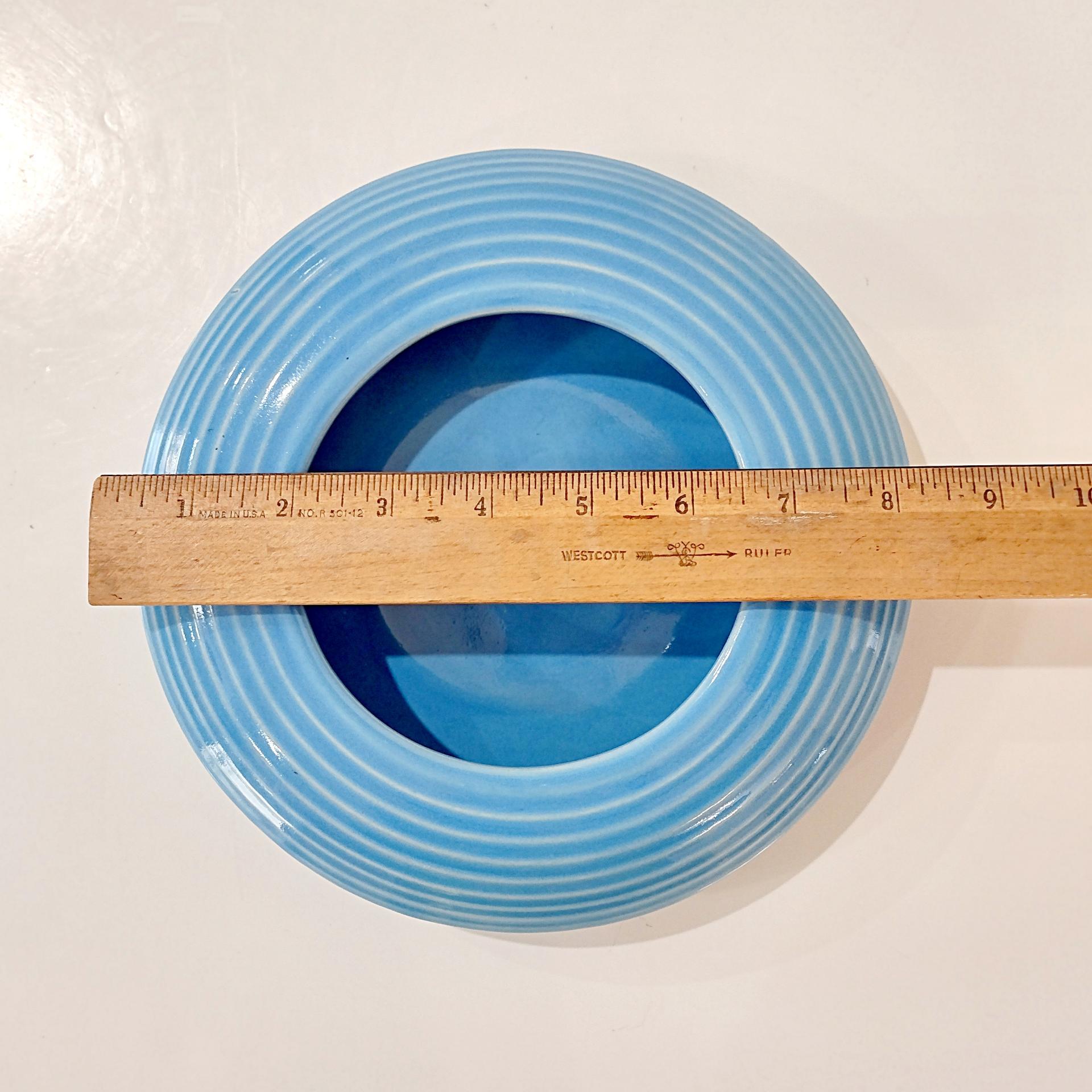 Vintage Aqua Blue Ceramic Ikebana Vase, Jonathan Adler Happy Chic Planter Pot