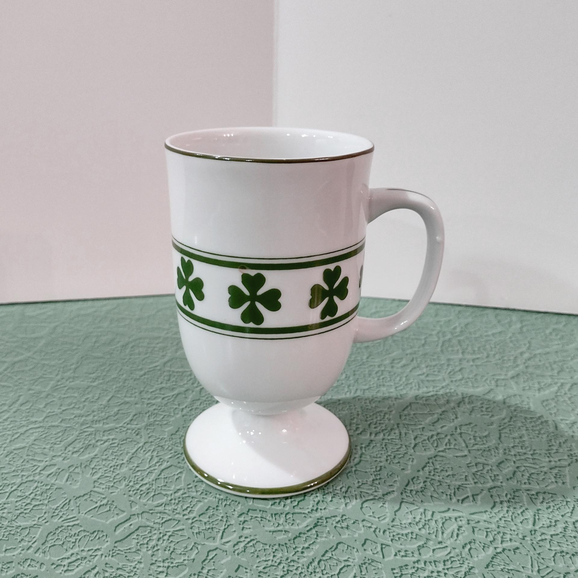 Shamrock Clover Irish Coffee Ceramic Mug, St. Patrick's Day Gift