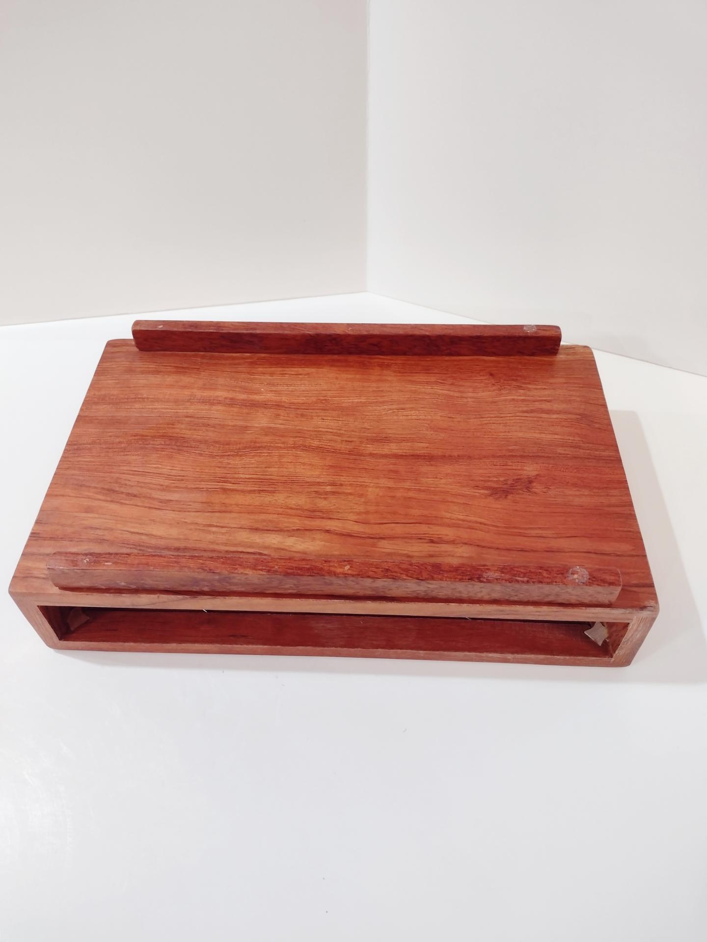 Vintage Hand Crafted Wooden Jewelry or Collection Display Box with Drawer Tray and Glass Top Window, Collectors Display Case