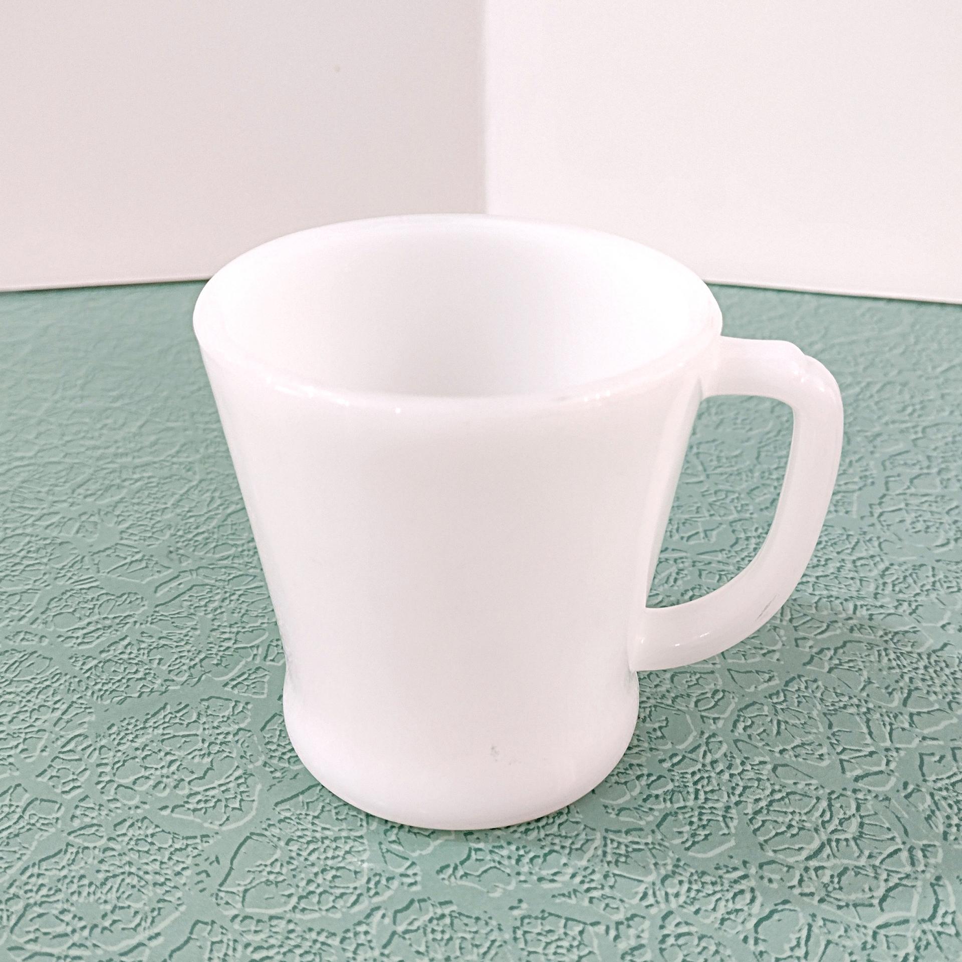 Vintage Anchor Hocking Fire King White Milk Glass Coffee Tea Mug