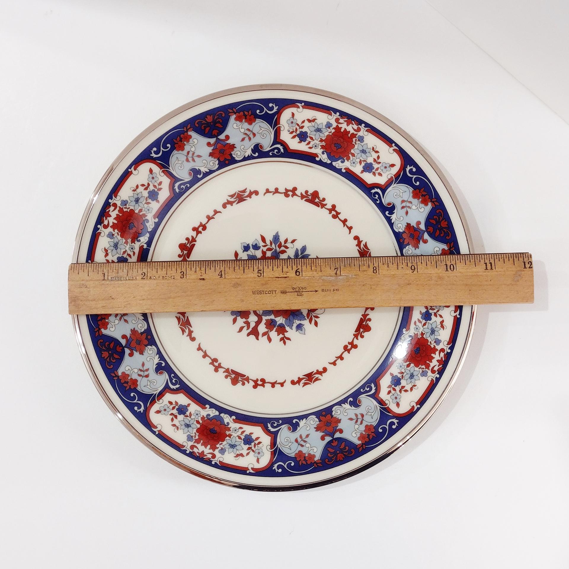 Vintage Lenox Interlude Porcelain Dinner Plates, Set of Two
