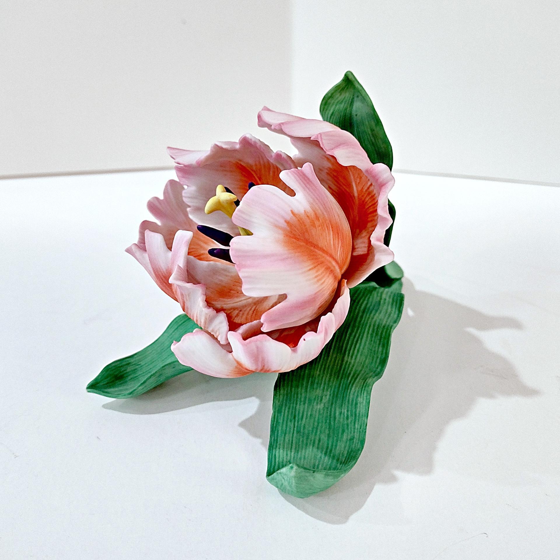 Vintage Lenox Parrot Tulip 1989 Porcelain Flower Figurine