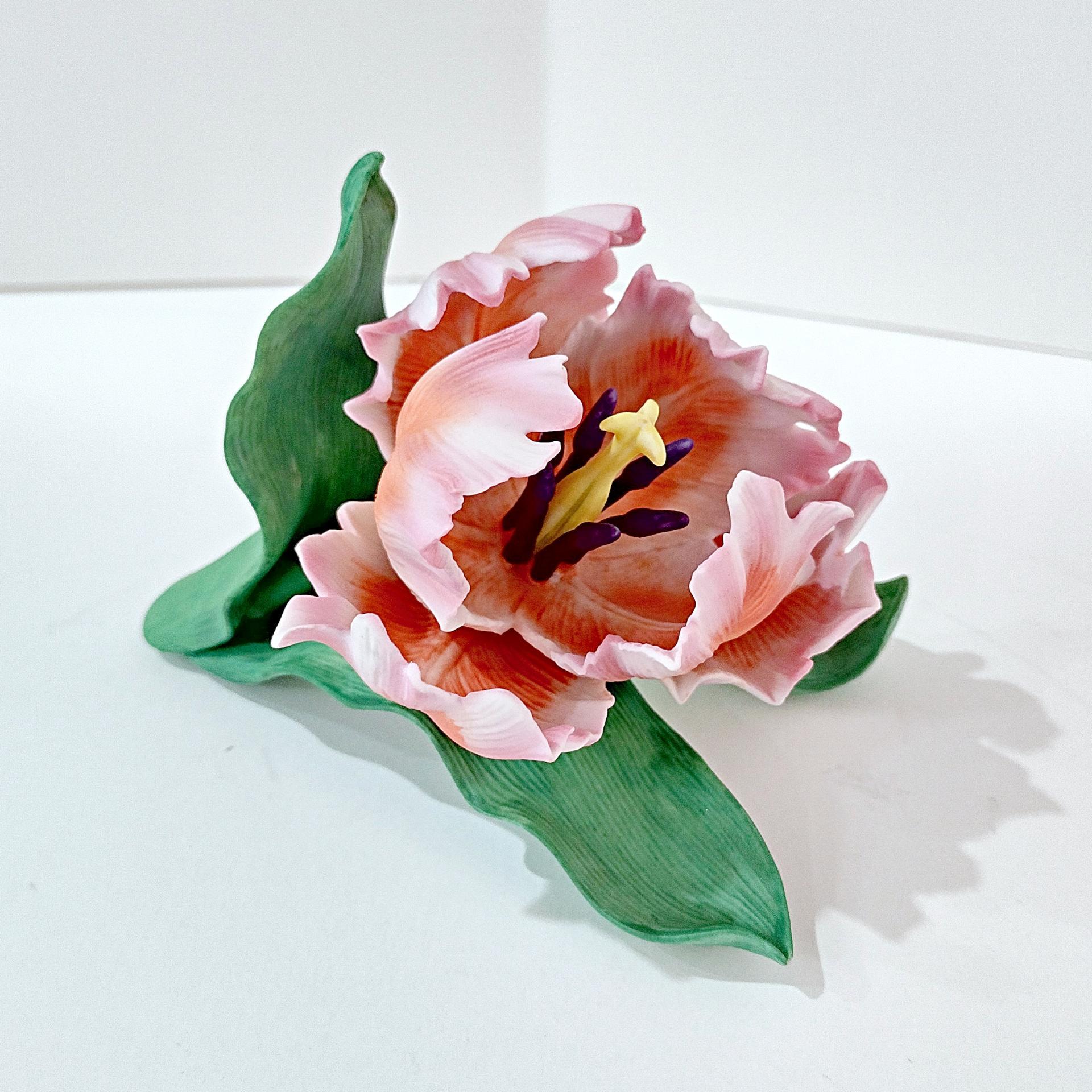 Vintage Lenox Parrot Tulip 1989 Porcelain Flower Figurine